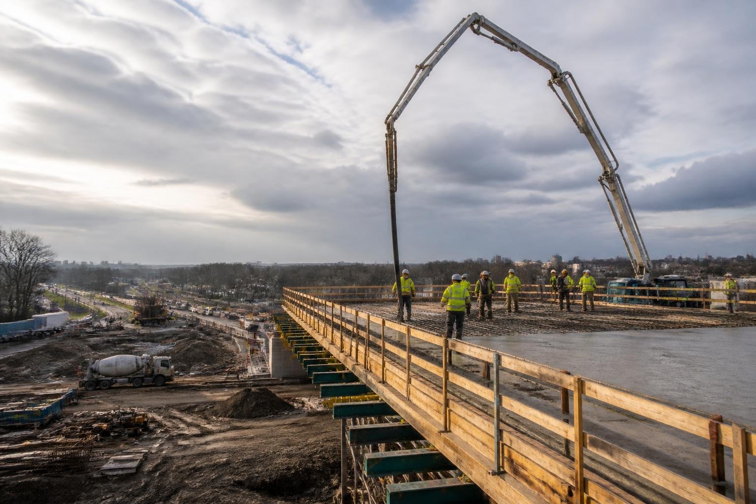 Ponad 20 godzin betonowania na Nowej Świętokrzyskiej Ponad 20 godzin betonowania na Nowej Świętokrzyskiej