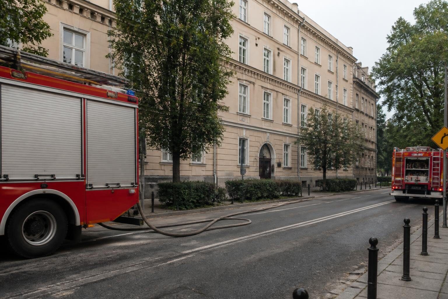 Pożar przy Szkolnej ewakuował setki uczniów