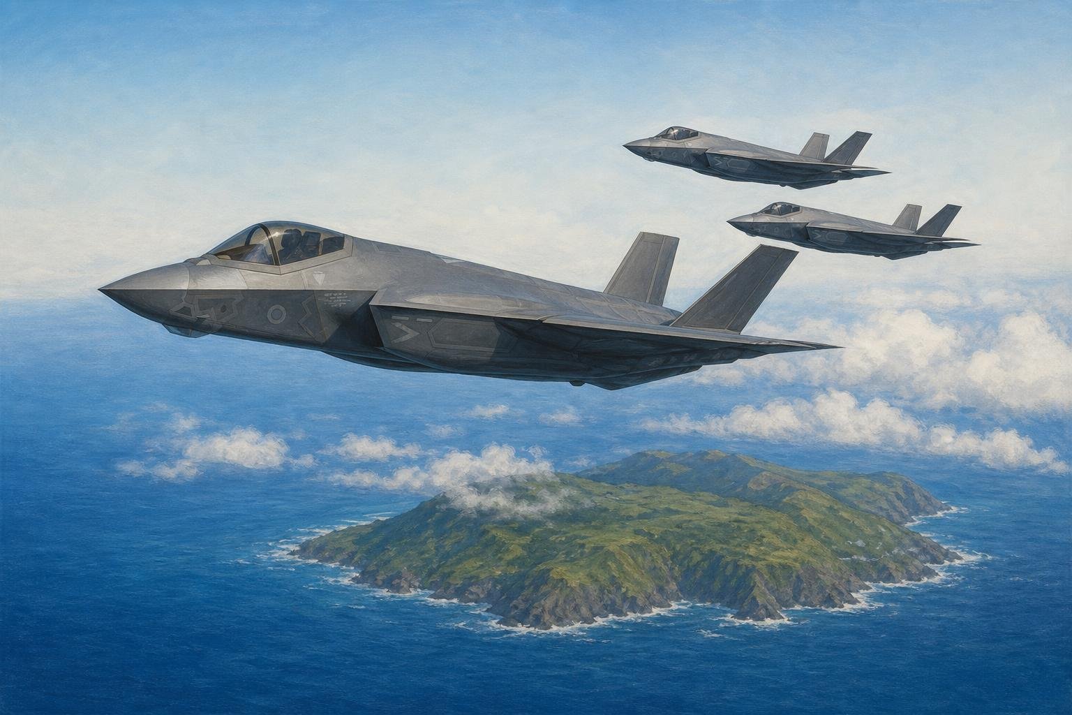 Kolme F-35:tä bongattu Azoreilla