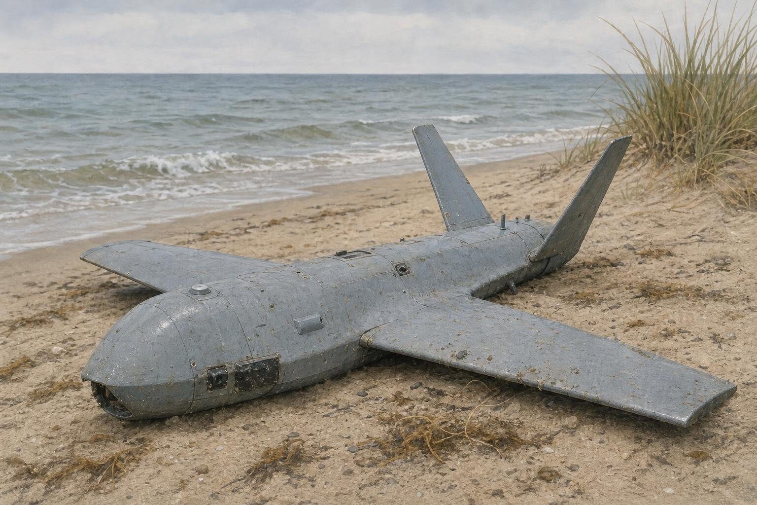 Rosyjski dron znaleziony na plaży