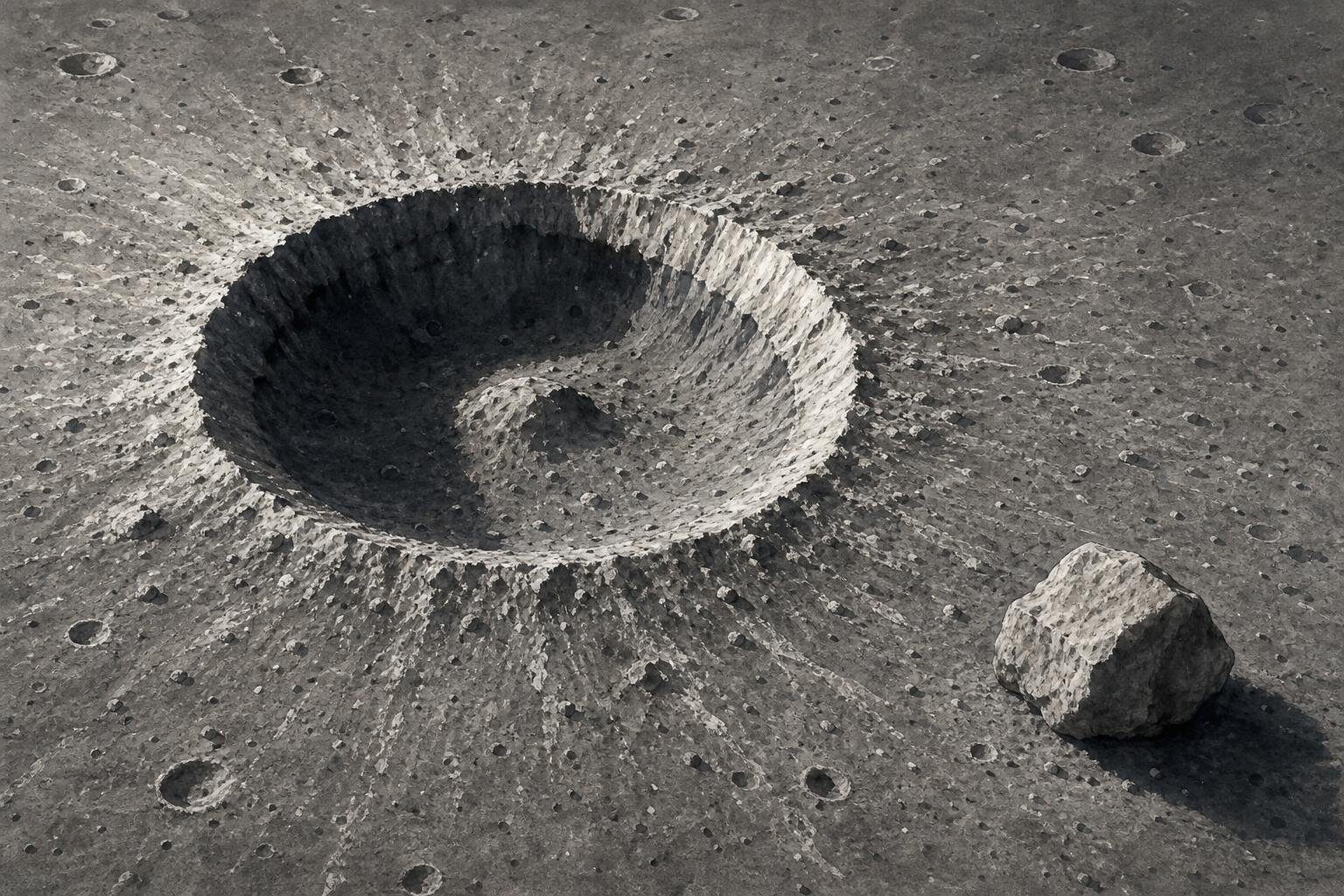NASA finds rare huge new moon crater NASA finds rare huge new moon crater