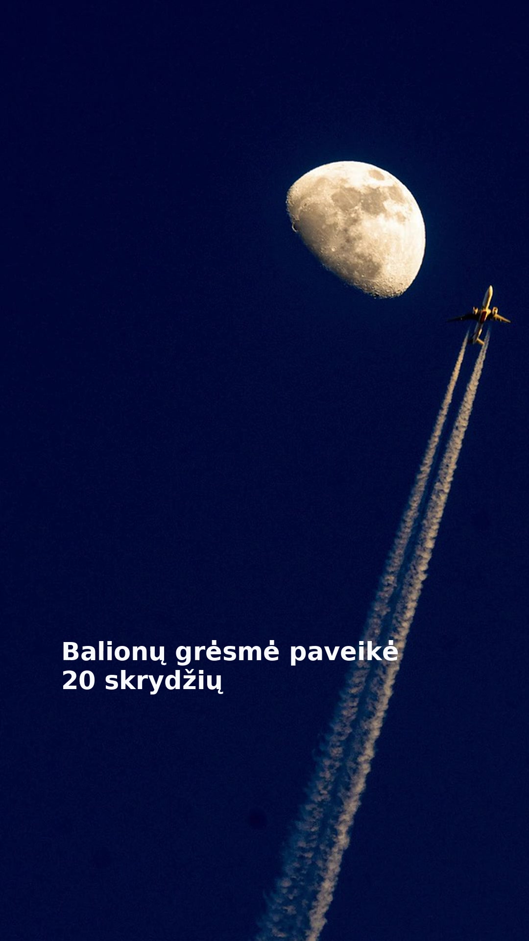 Balionų grėsmė paveikė 20 skrydžių