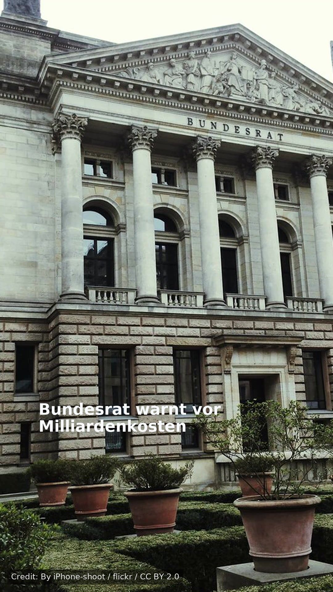 Bundesrat warnt vor Milliardenkosten