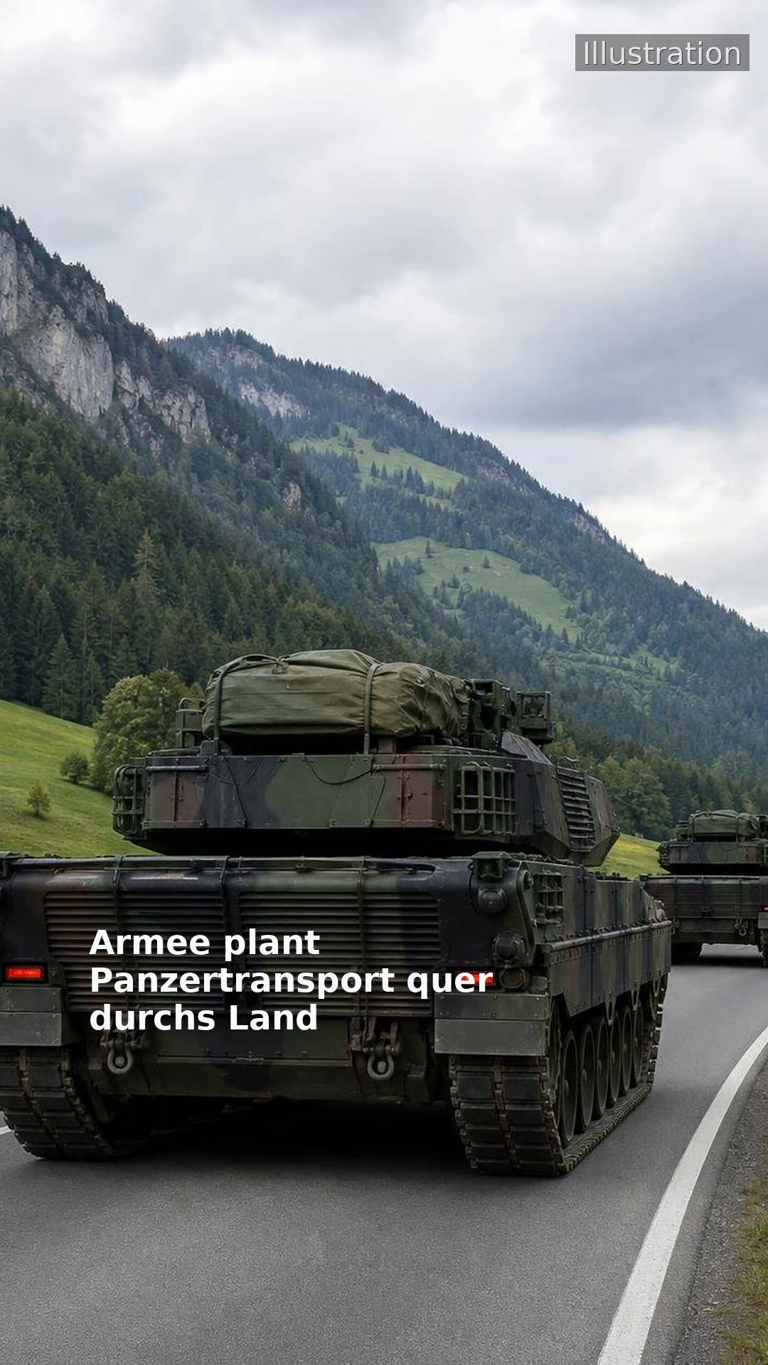 Armee plant Panzertransport quer durchs Land