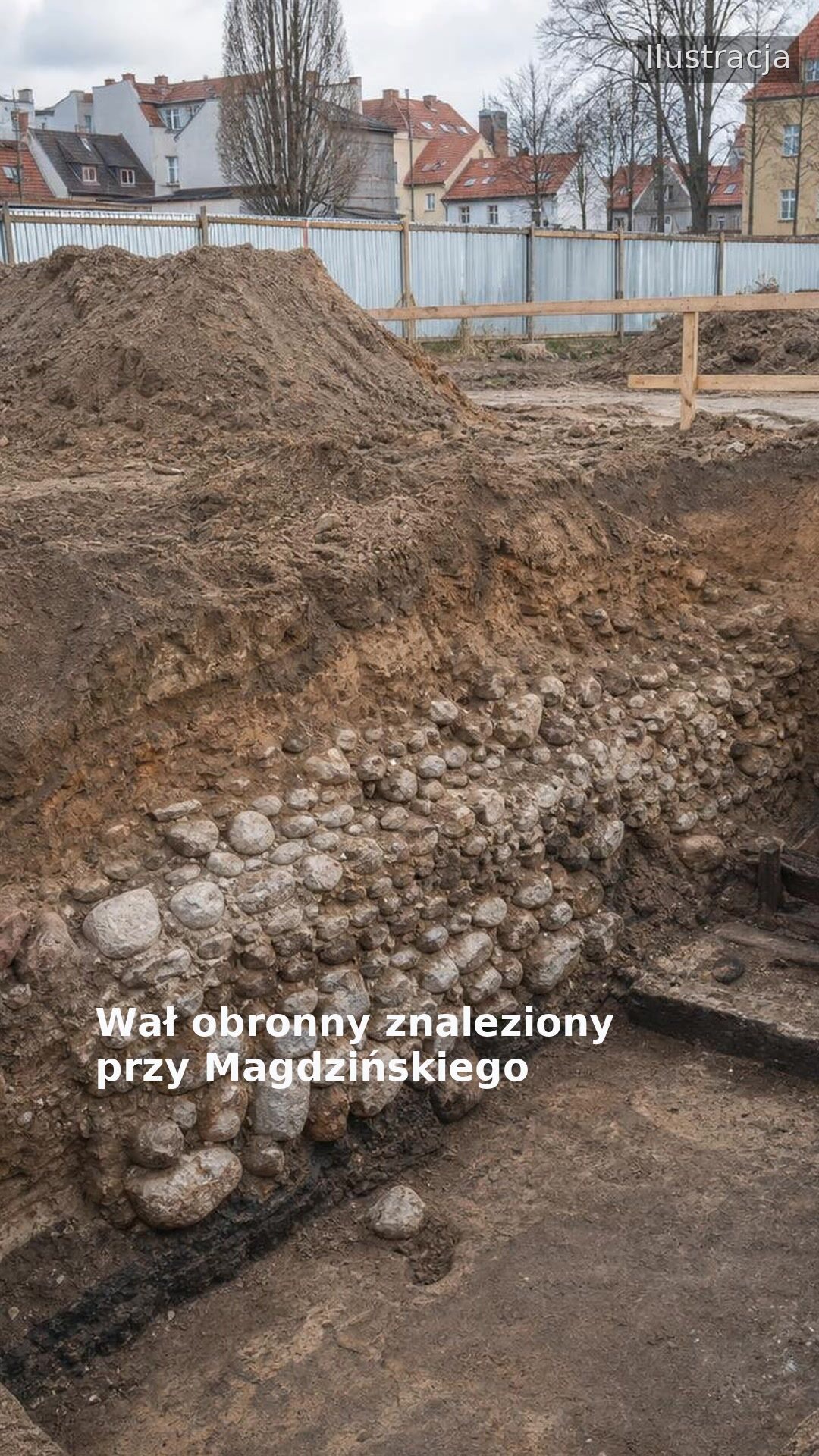 Wał obronny znaleziony przy Magdzińskiego
