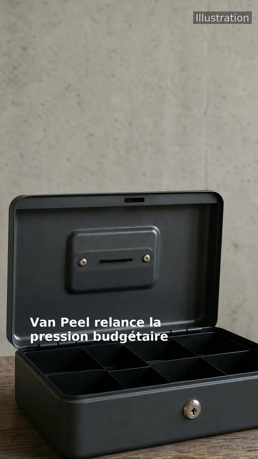 Van Peel relance la pression budgétaire