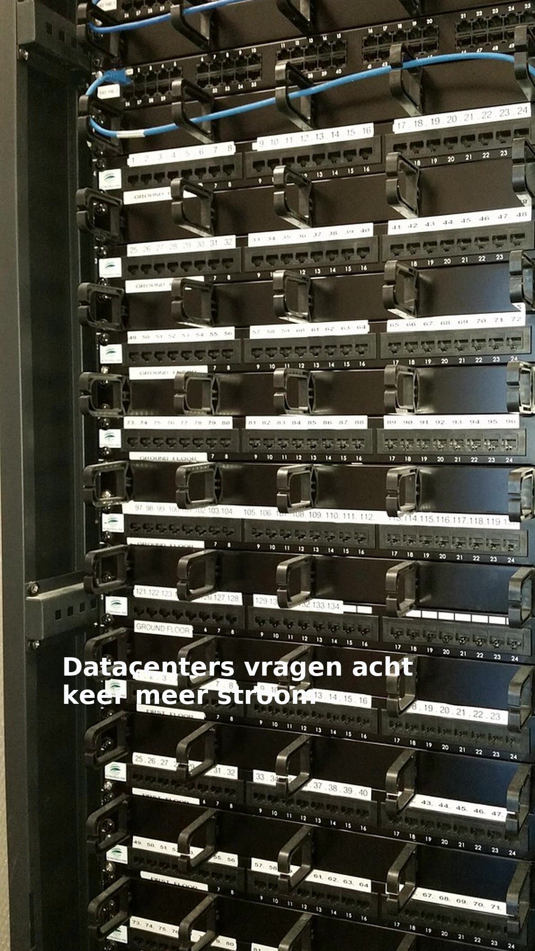 Datacenters vragen acht keer meer stroom
