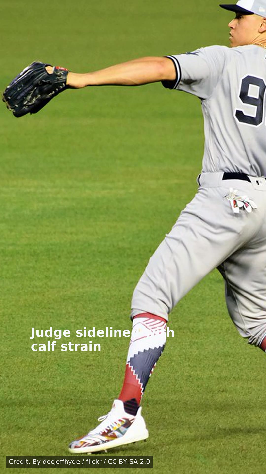 Judge sidelined with calf strain