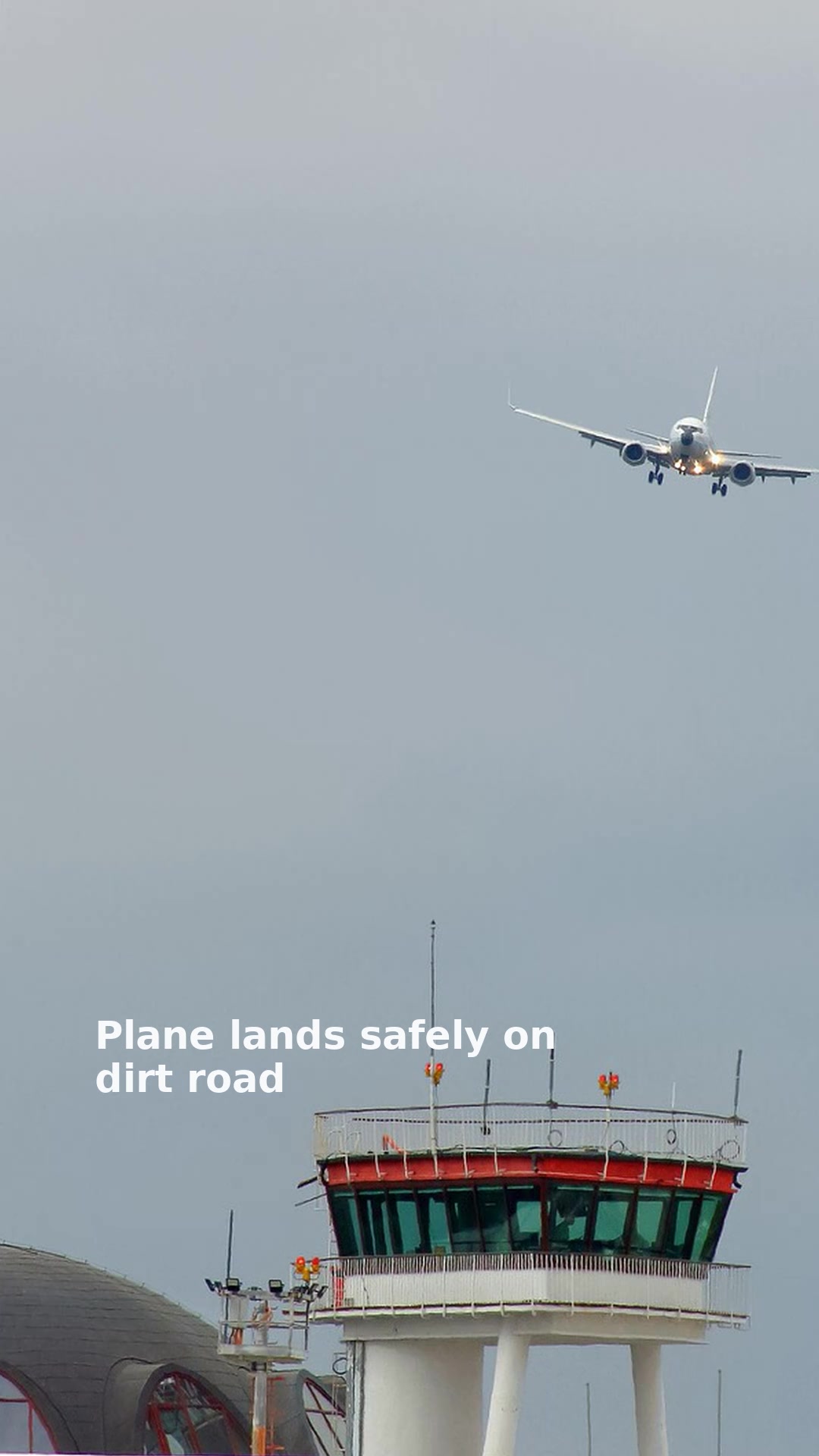 Plane lands safely on dirt road