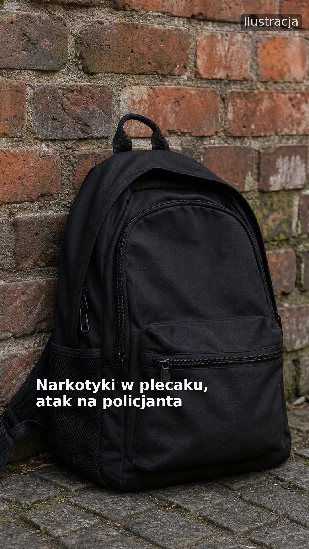 Narkotyki w plecaku, atak na policjanta