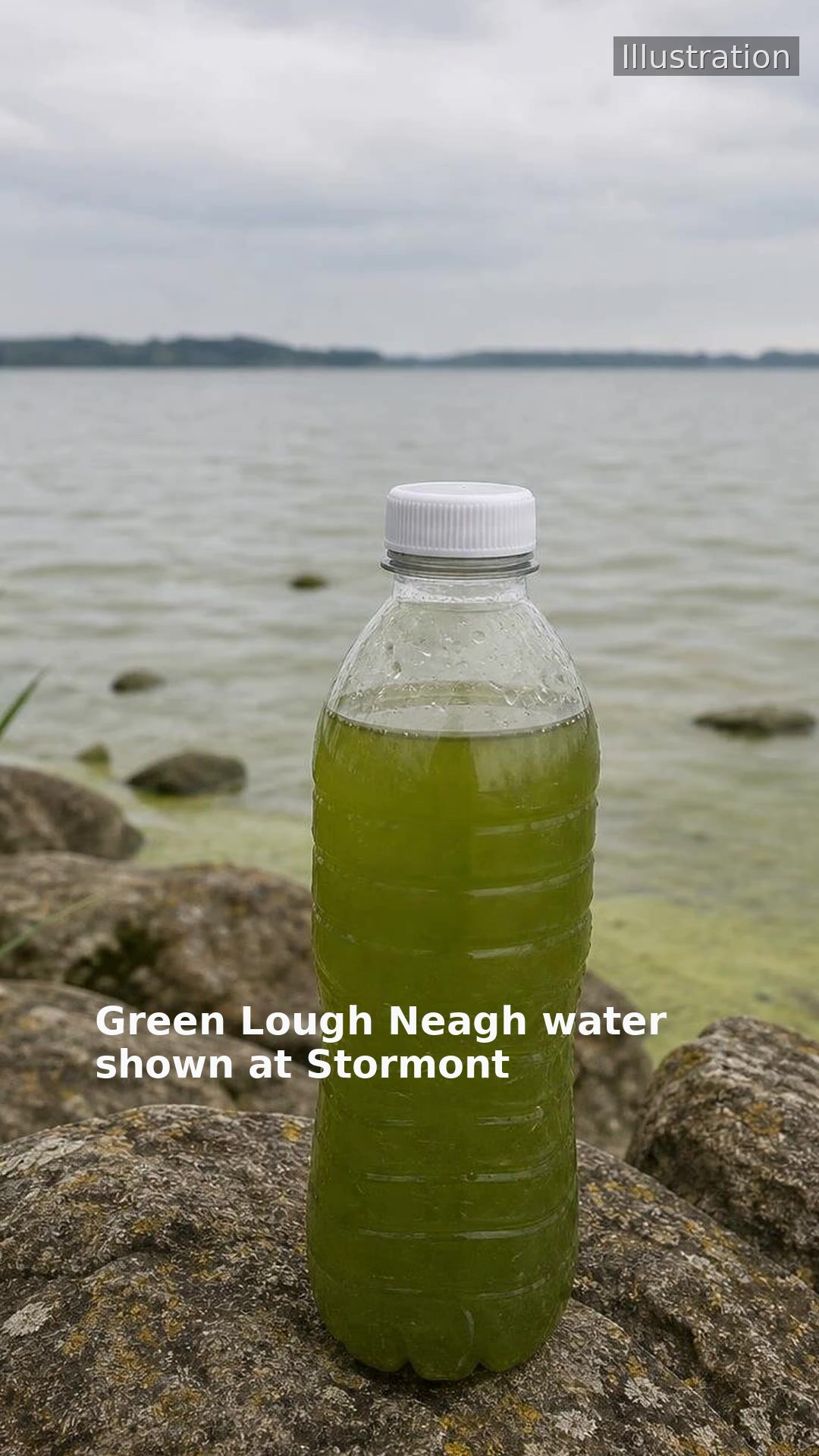 Green Lough Neagh water shown at Stormont