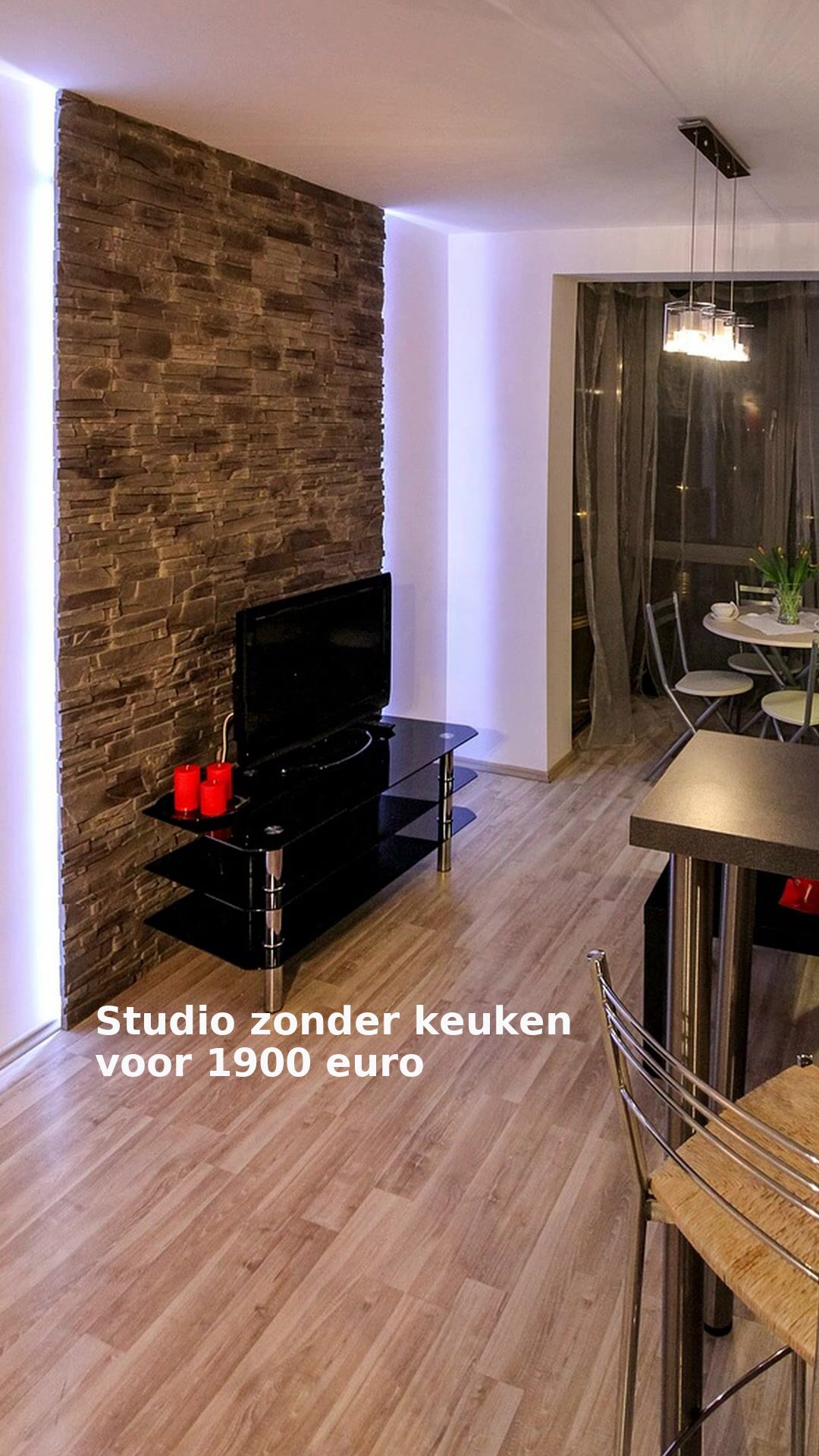Studio zonder keuken voor 1900 euro