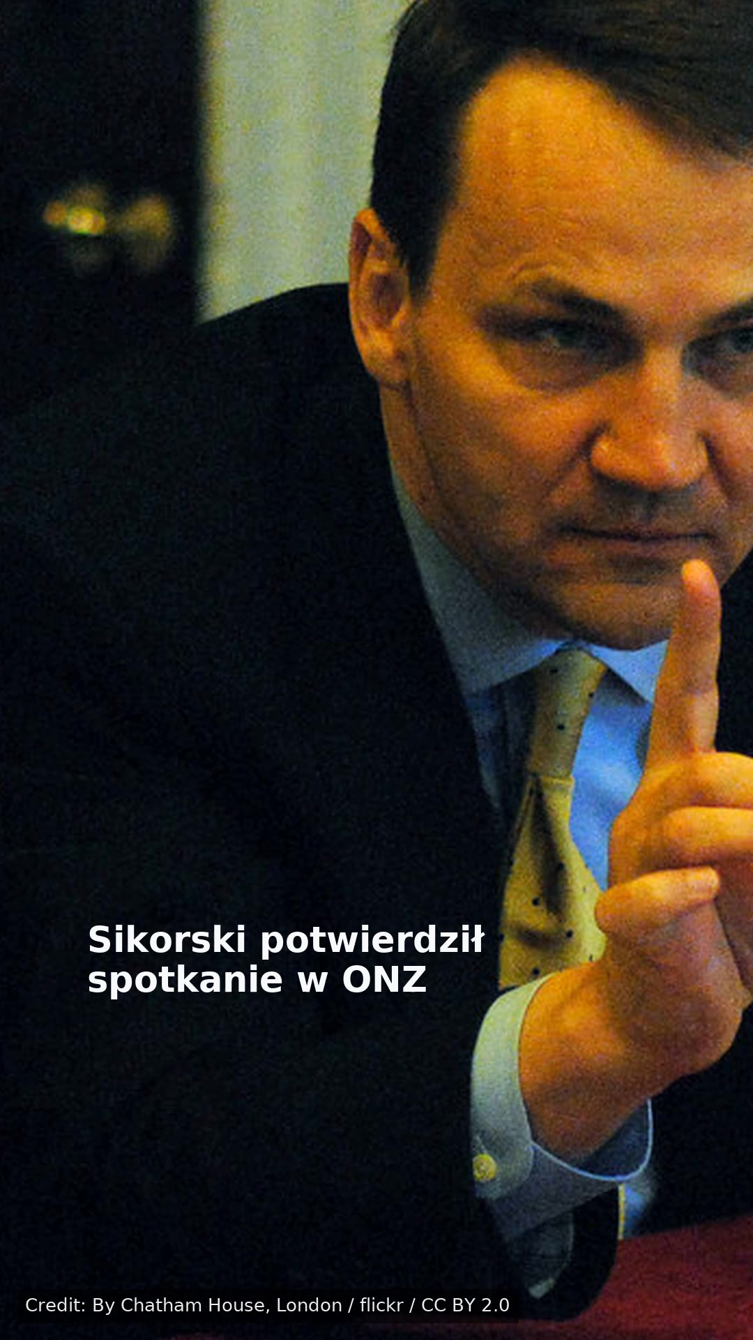 Sikorski potwierdził spotkanie w ONZ