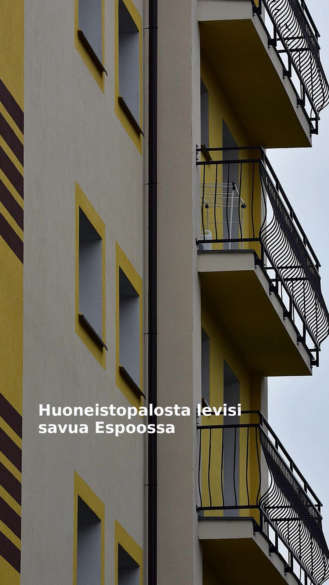 Huoneistopalosta levisi savua Espoossa