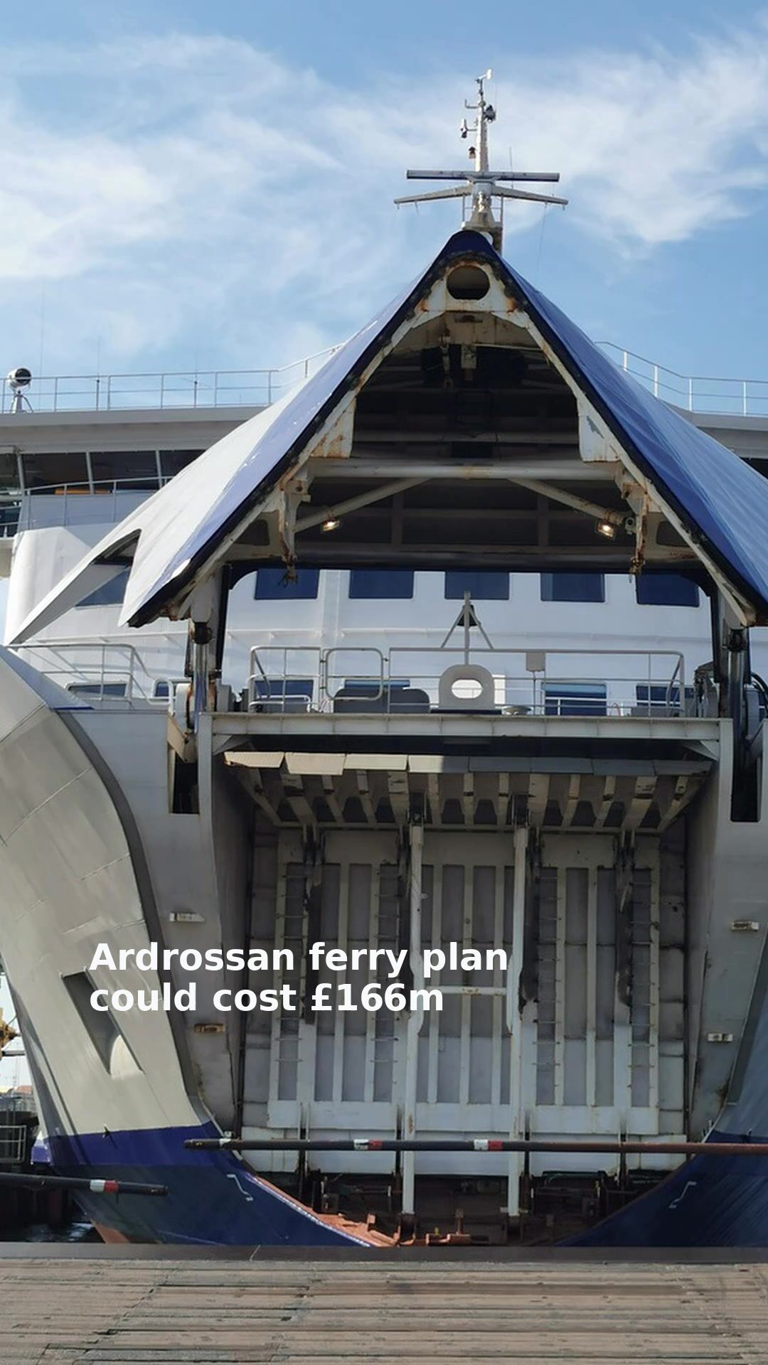 Ardrossan ferry plan could cost £166m