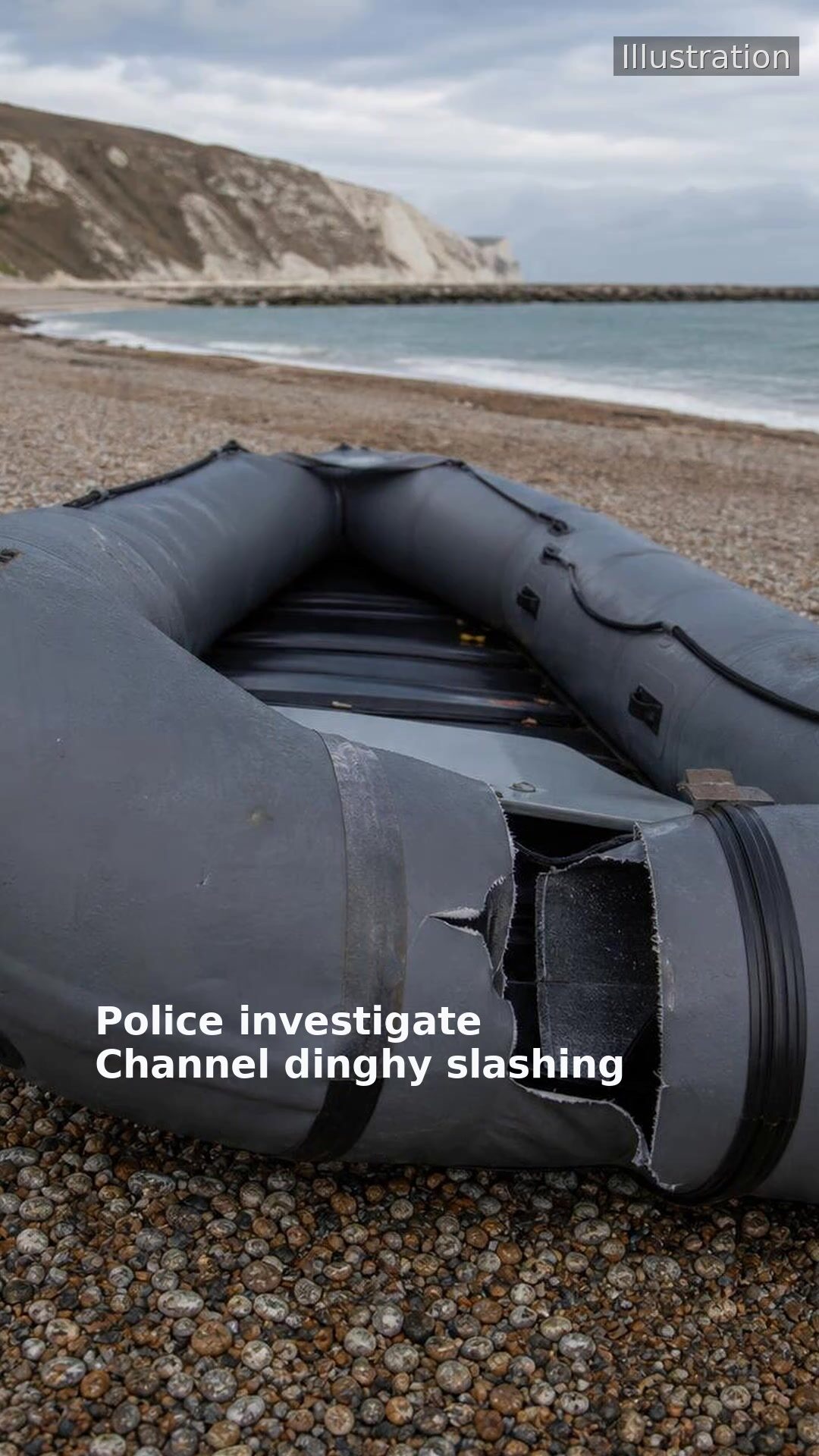 Police investigate Channel dinghy slashing