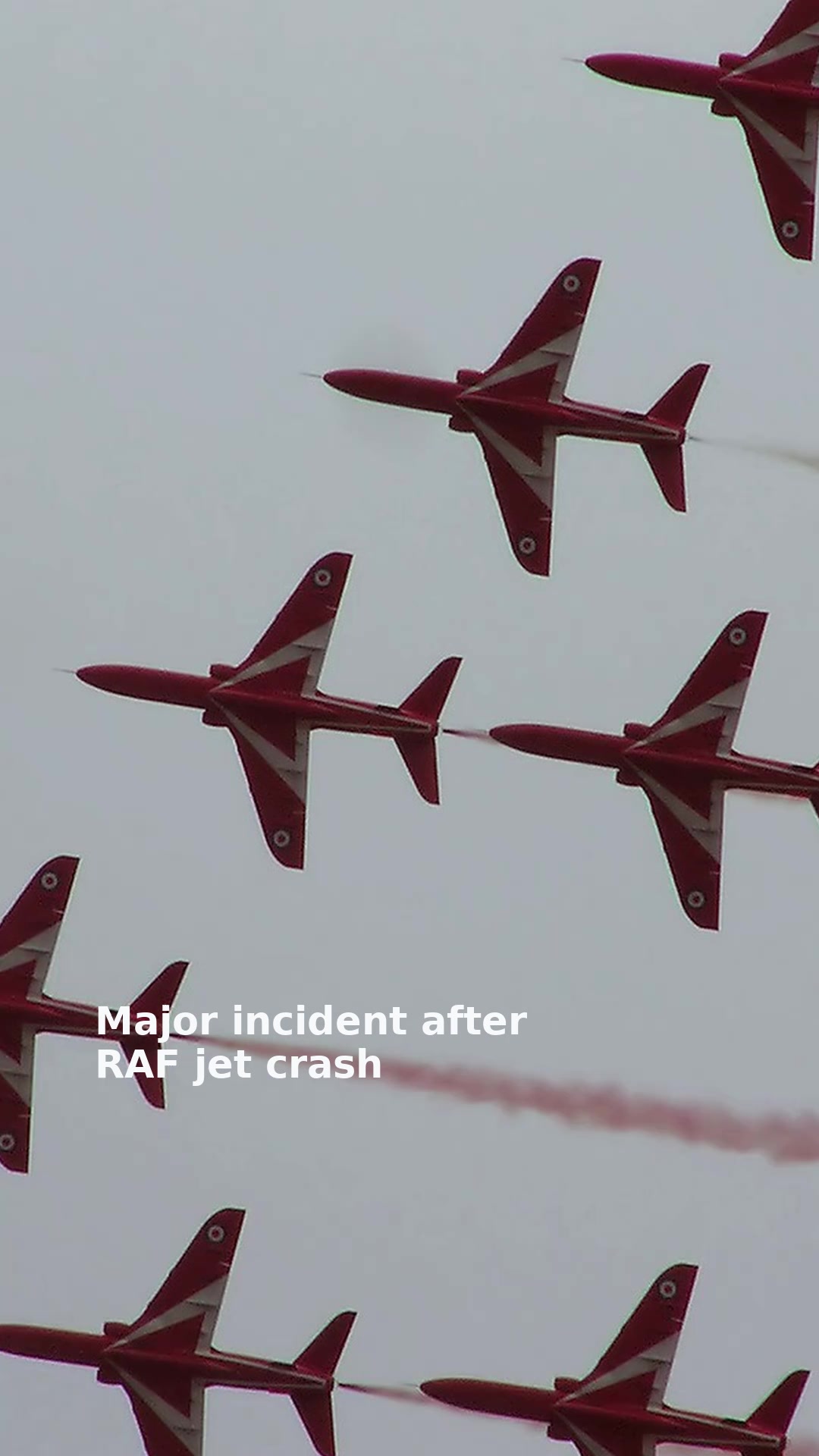 Major incident after RAF jet crash