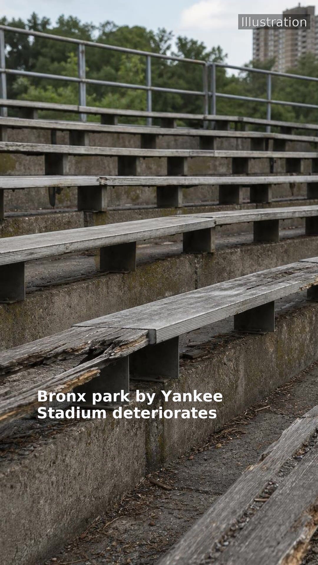 Bronx park by Yankee Stadium deteriorates