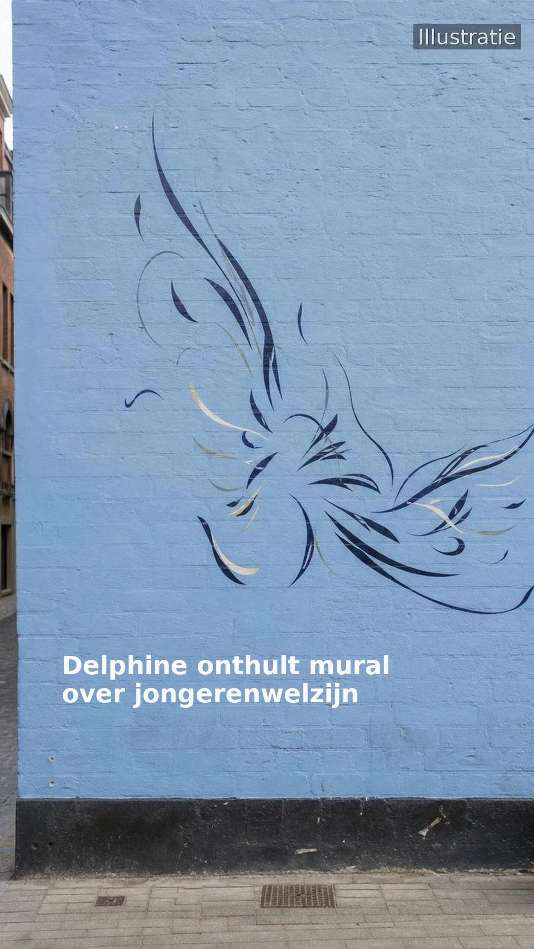 Delphine onthult mural over jongerenwelzijn