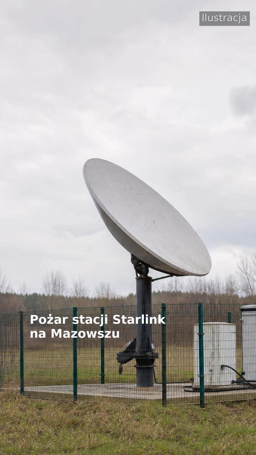 Pożar stacji Starlink na Mazowszu