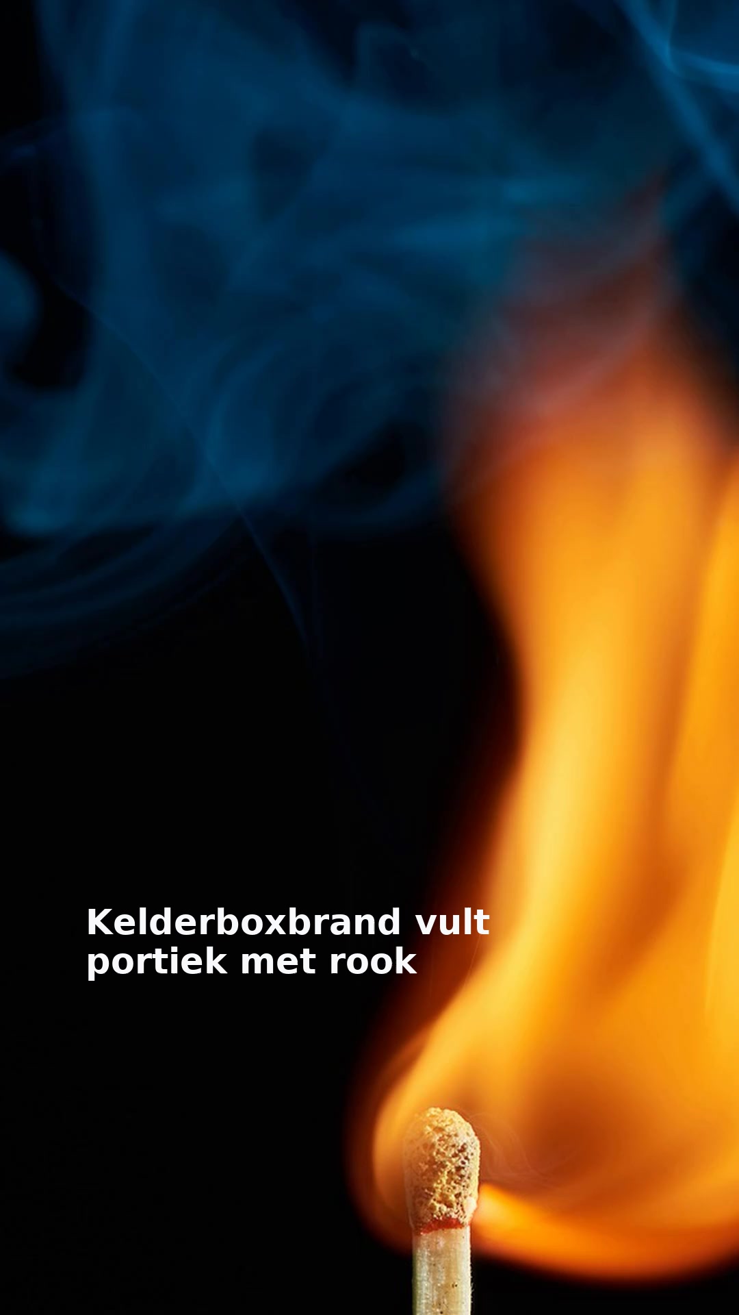 Kelderboxbrand vult portiek met rook