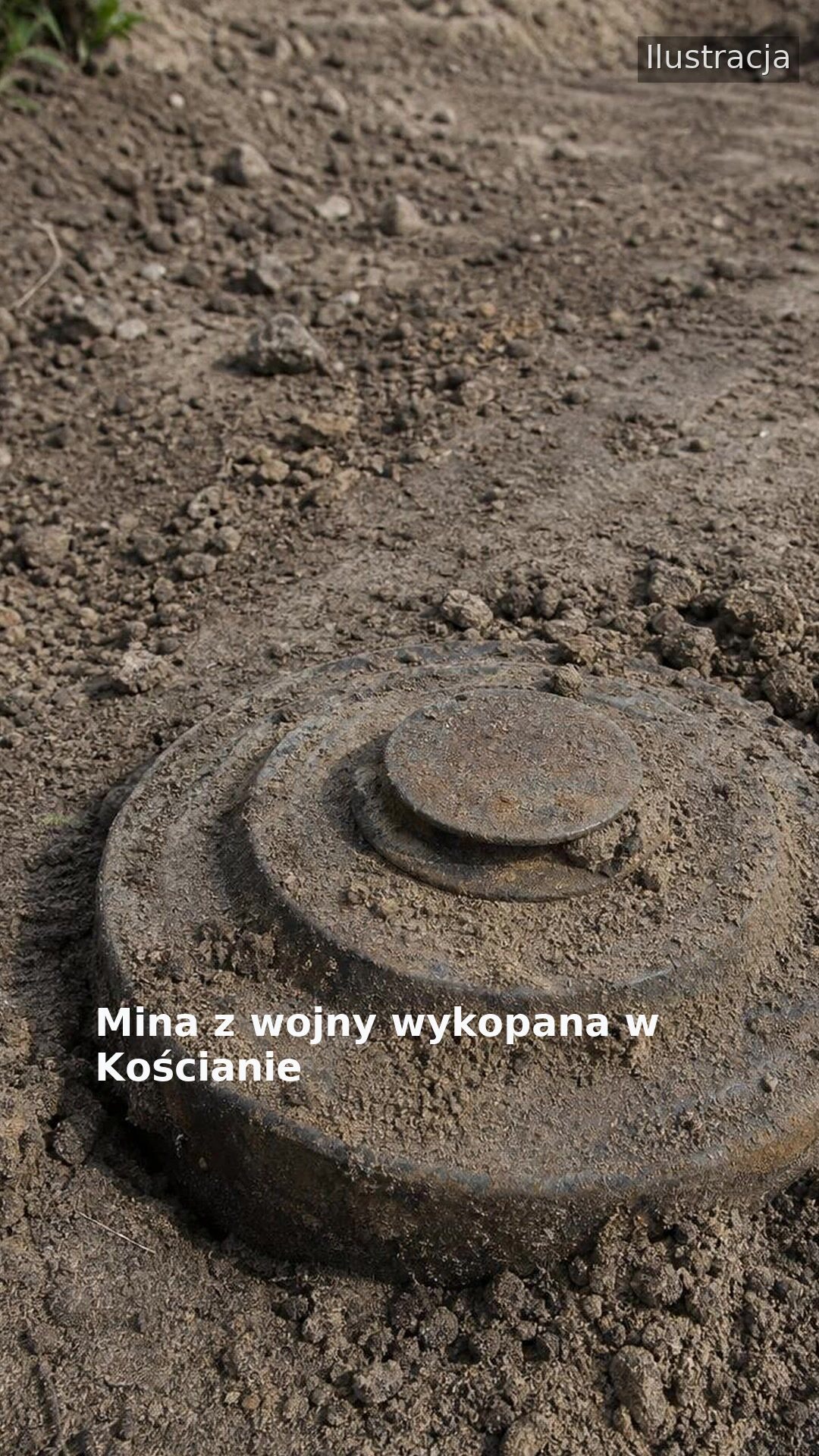 Mina z wojny wykopana w Kościanie