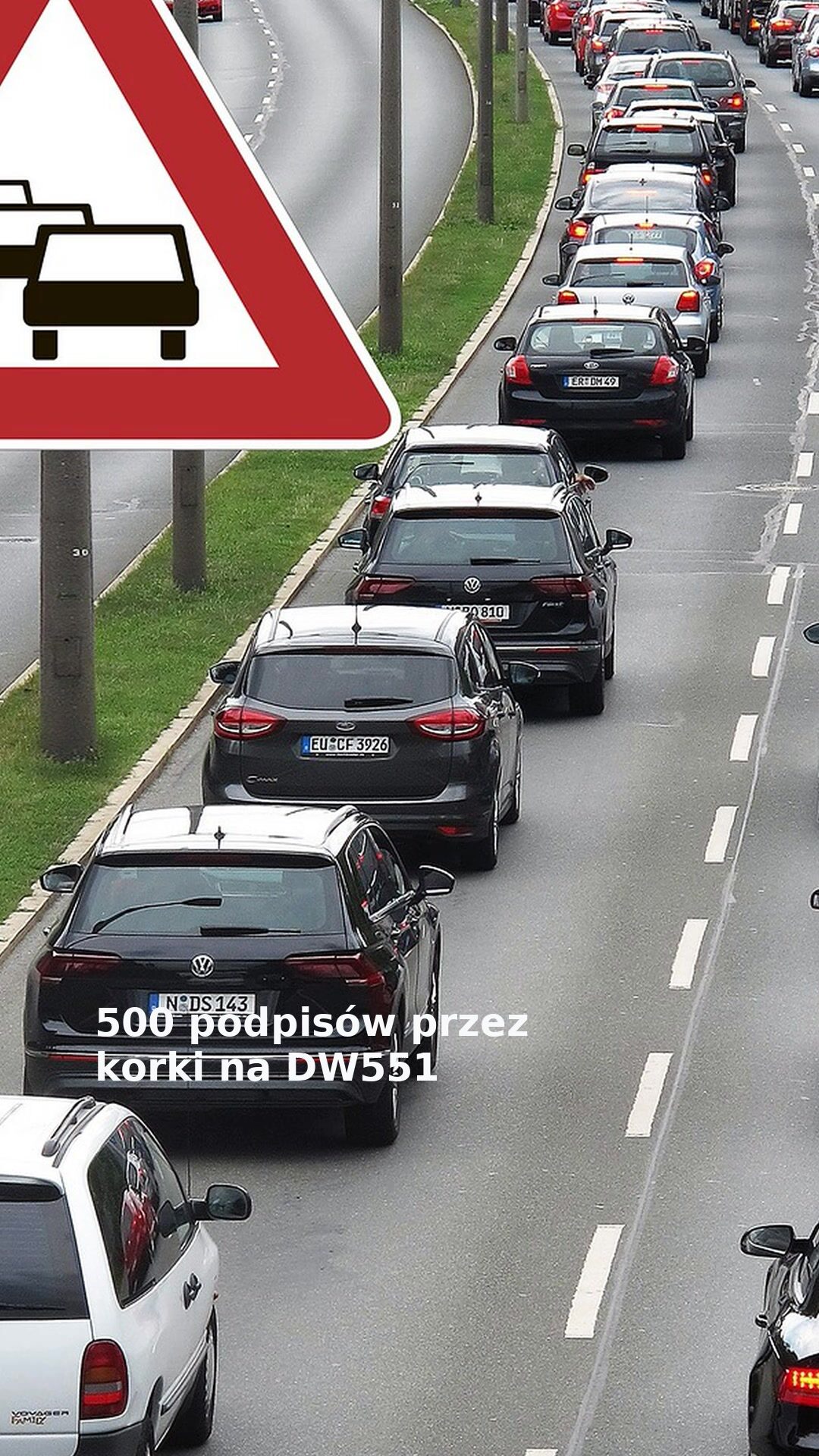 500 podpisów przez korki na DW551
