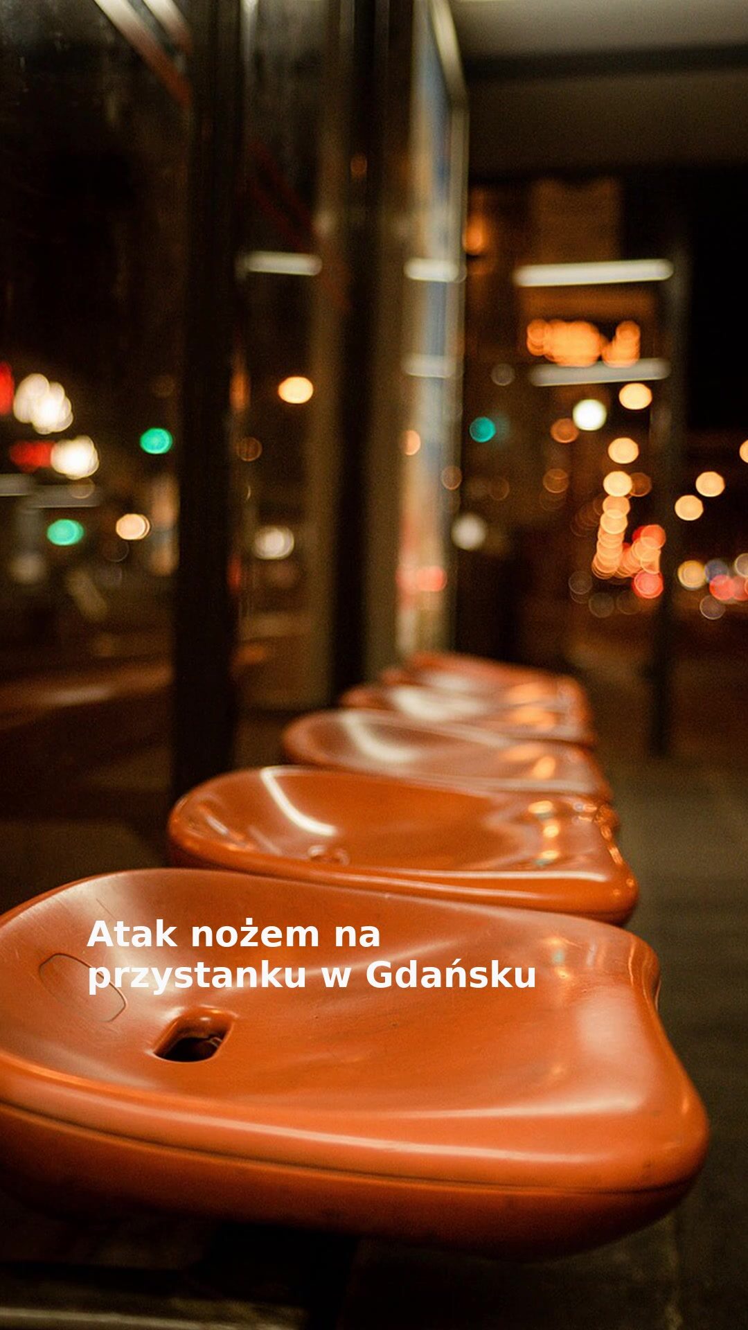 Atak nożem na przystanku w Gdańsku