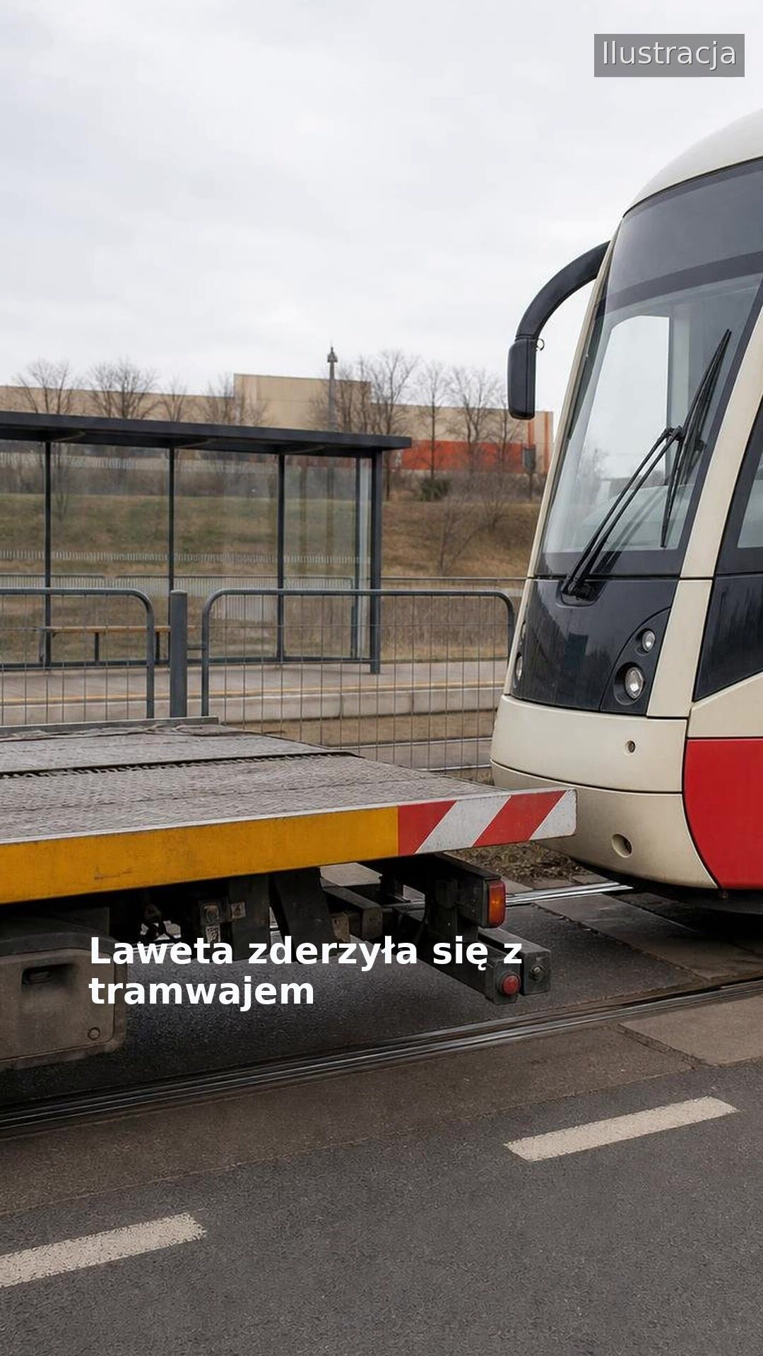 Laweta zderzyła się z tramwajem