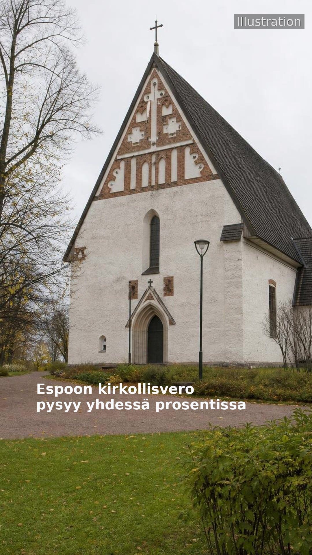 Espoon kirkollisvero pysyy yhdessä prosentissa
