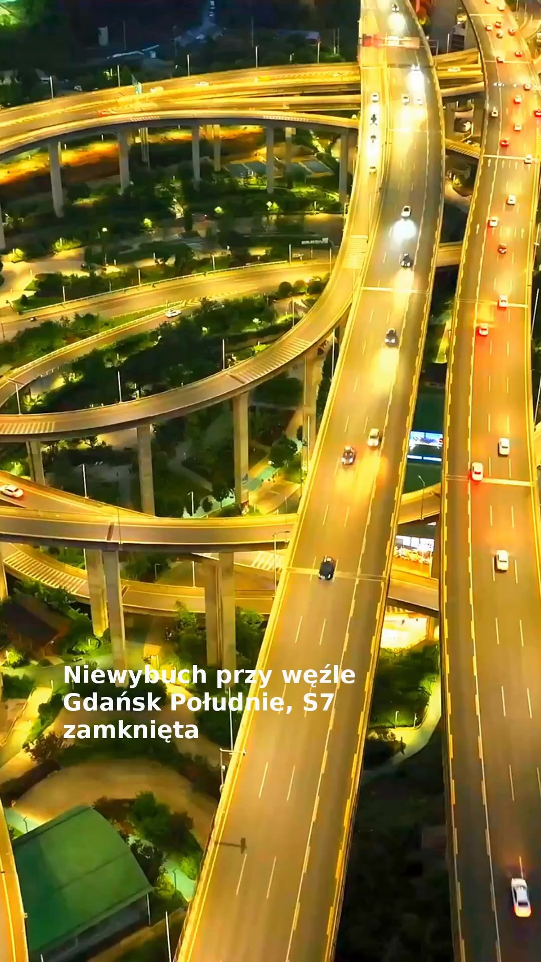 Niewybuch przy węźle Gdańsk Południe, S7 zamknięta