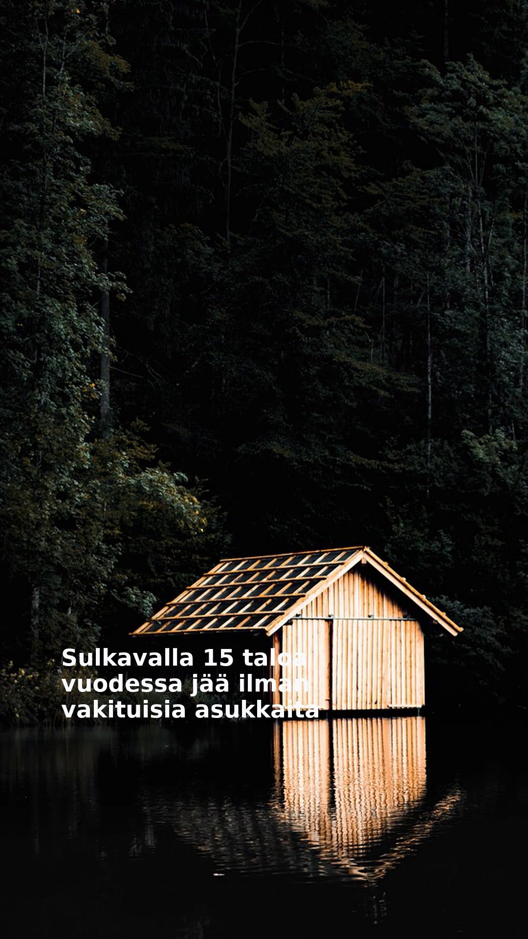 Sulkavalla 15 taloa vuodessa jää ilman vakituisia asukkaita