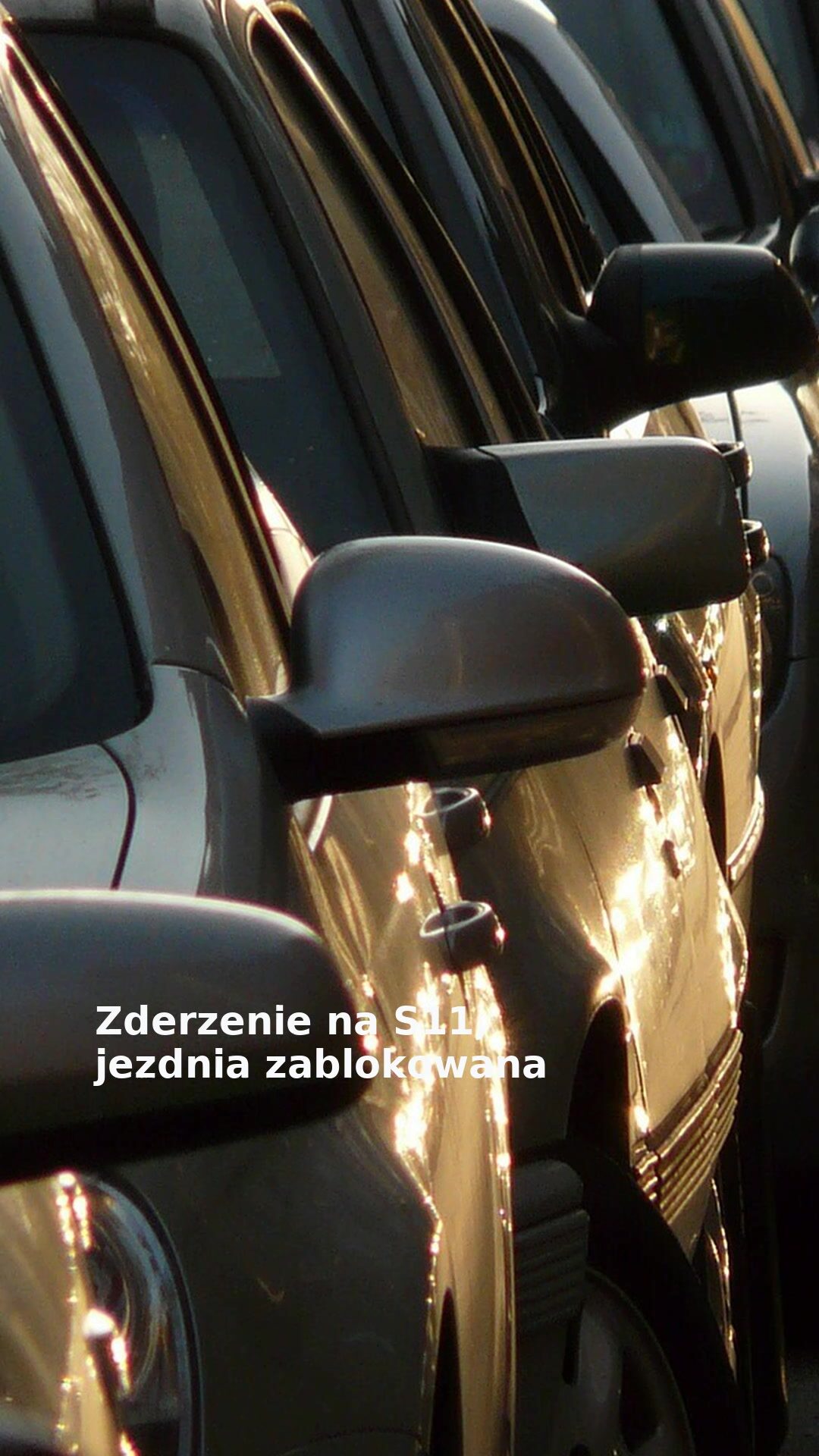 Zderzenie na S11, jezdnia zablokowana