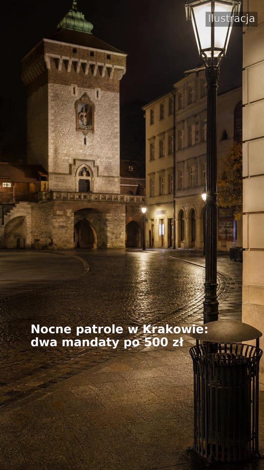 Nocne patrole w Krakowie: dwa mandaty po 500 zł