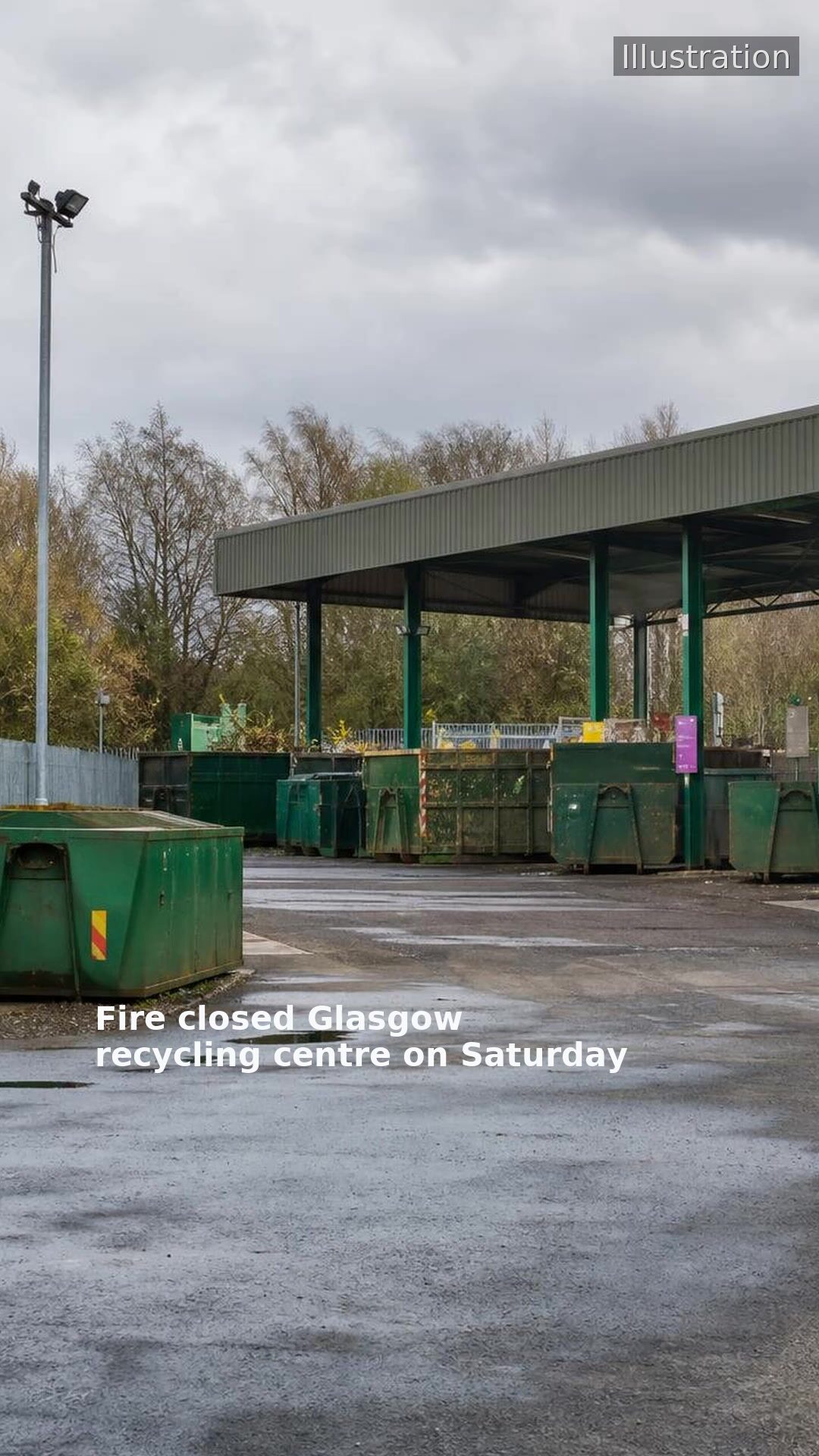 Fire closed Glasgow recycling centre on Saturday