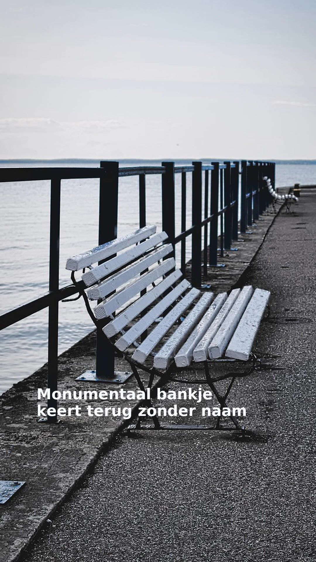 Monumentaal bankje keert terug zonder naam