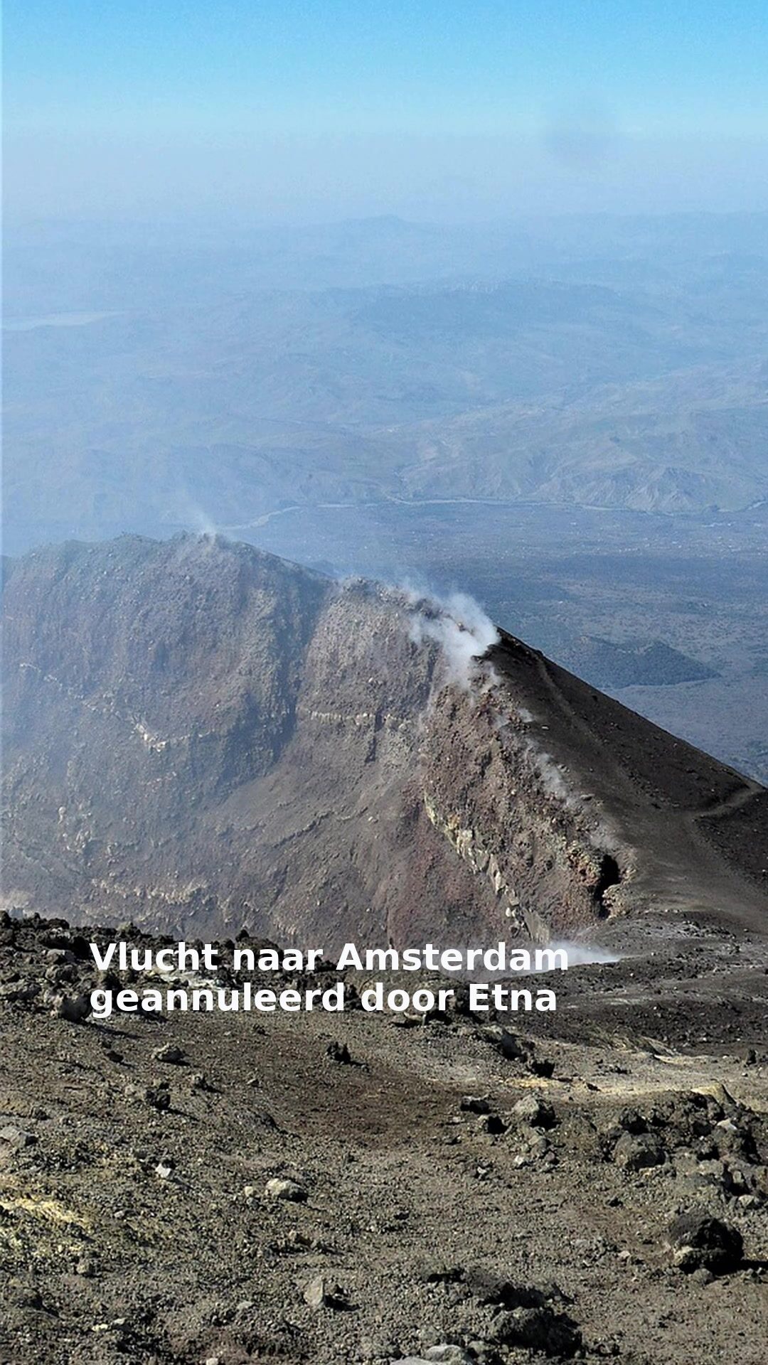 Vlucht naar Amsterdam geannuleerd door Etna