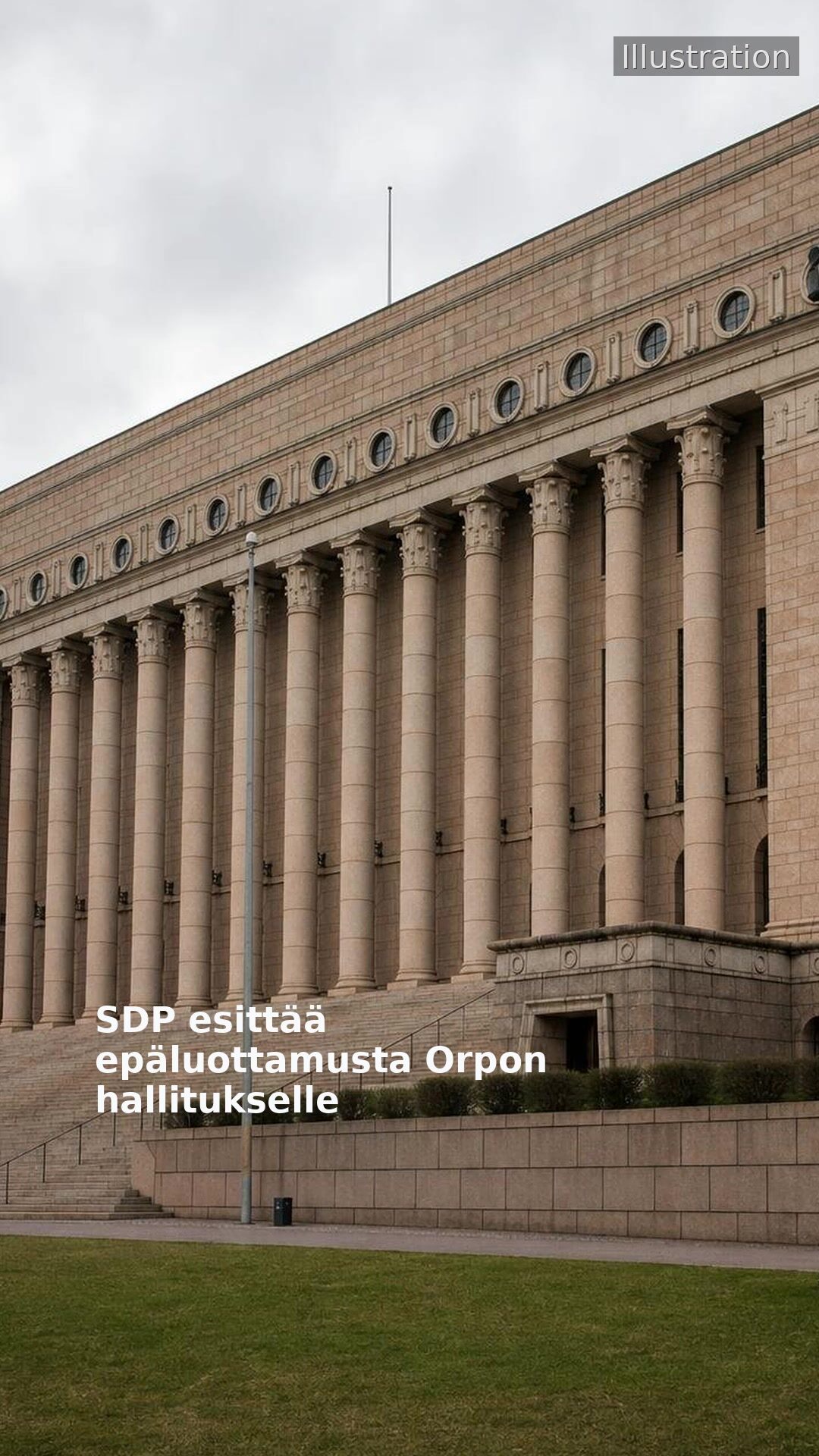 SDP esittää epäluottamusta Orpon hallitukselle