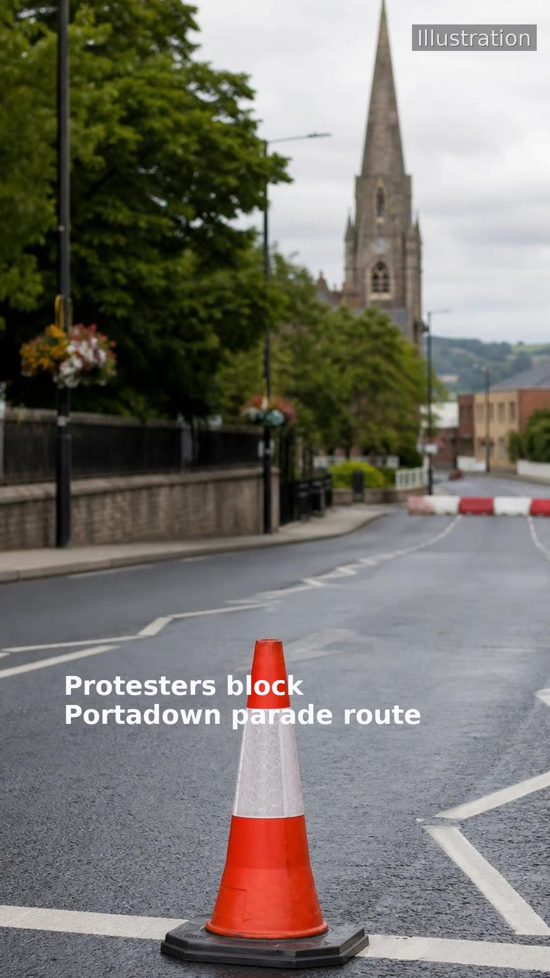 Protesters block Portadown parade route