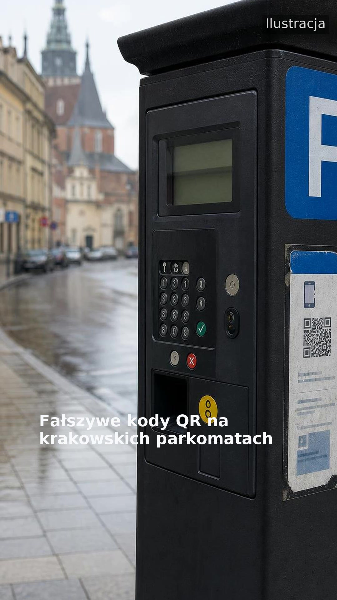 Fałszywe kody QR na krakowskich parkomatach