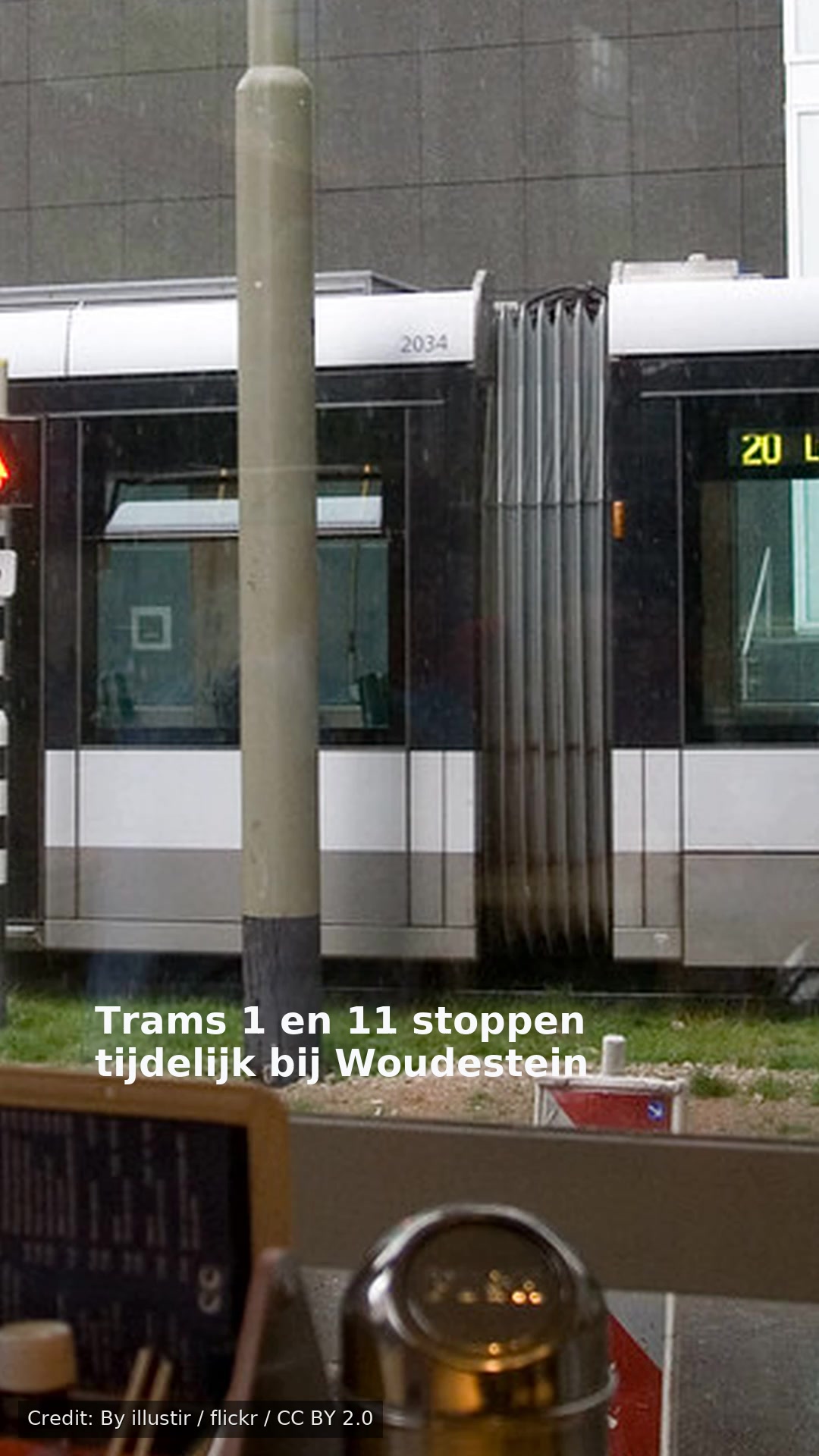 Trams 1 en 11 stoppen tijdelijk bij Woudestein