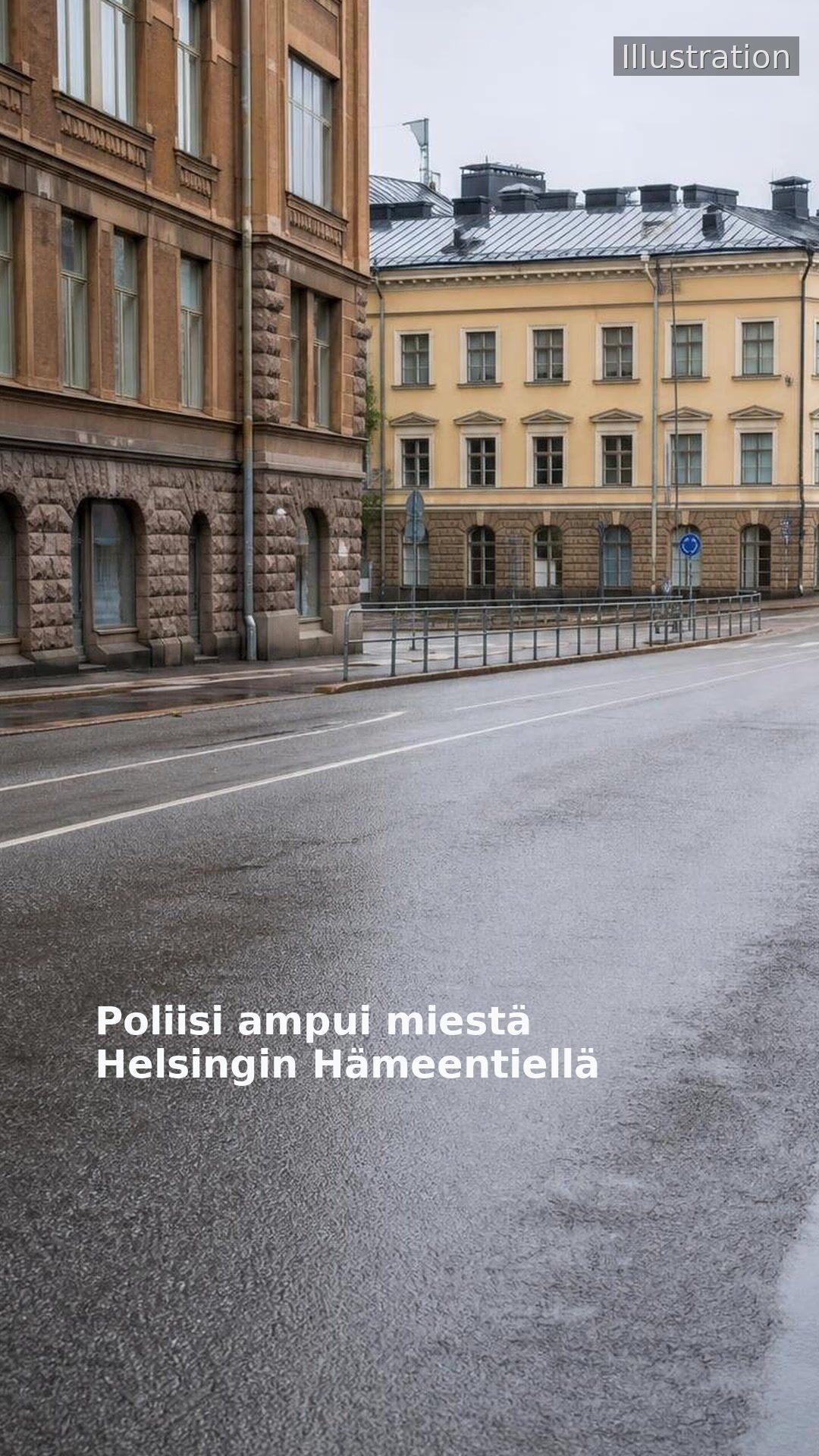Poliisi ampui miestä Helsingin Hämeentiellä