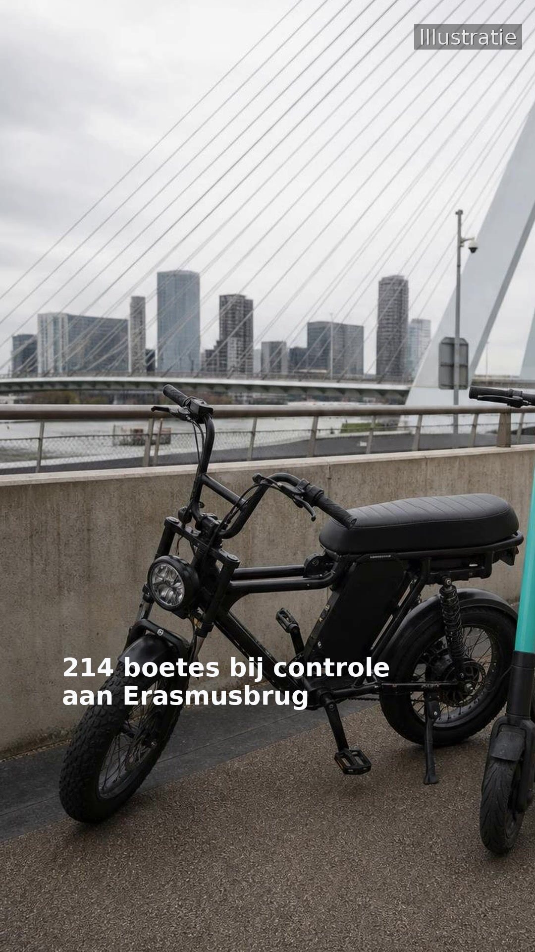 214 boetes bij controle aan Erasmusbrug