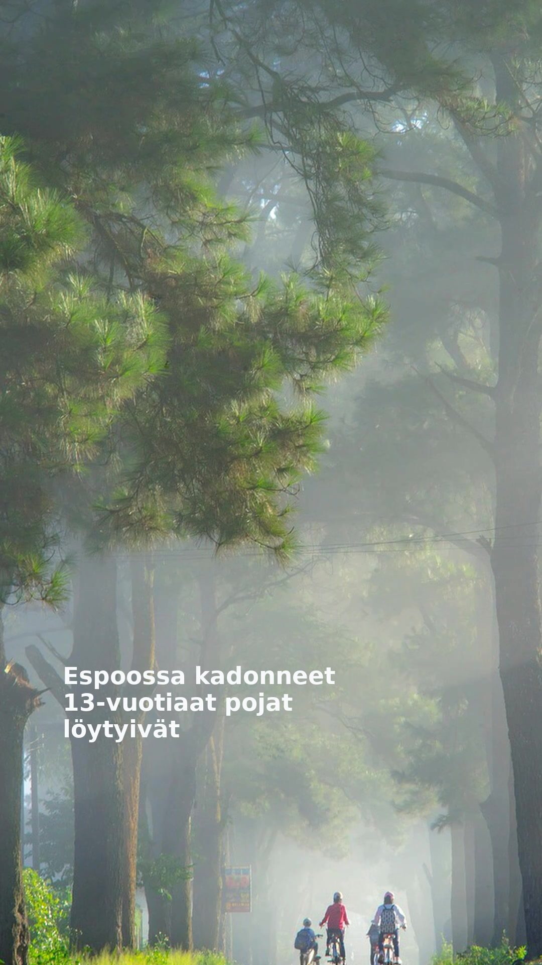 Espoossa kadonneet 13-vuotiaat pojat löytyivät