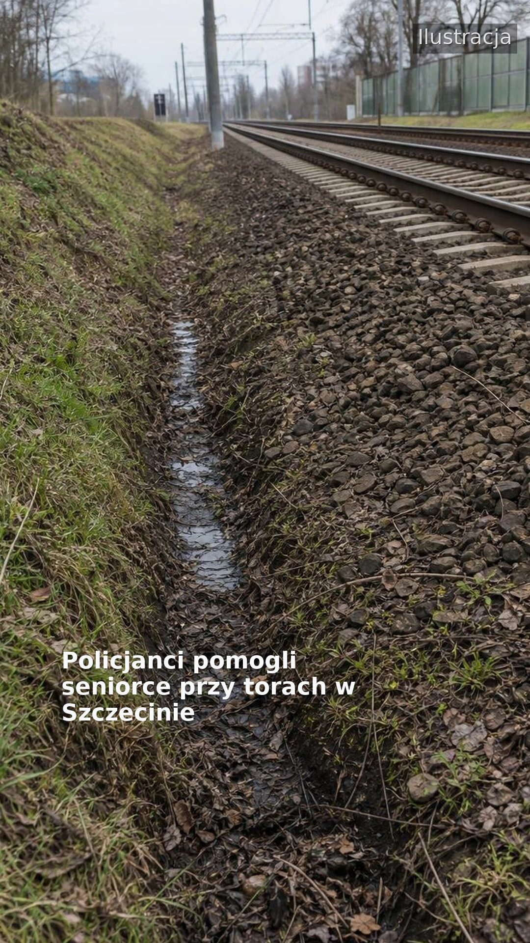 Policjanci pomogli seniorce przy torach w Szczecinie