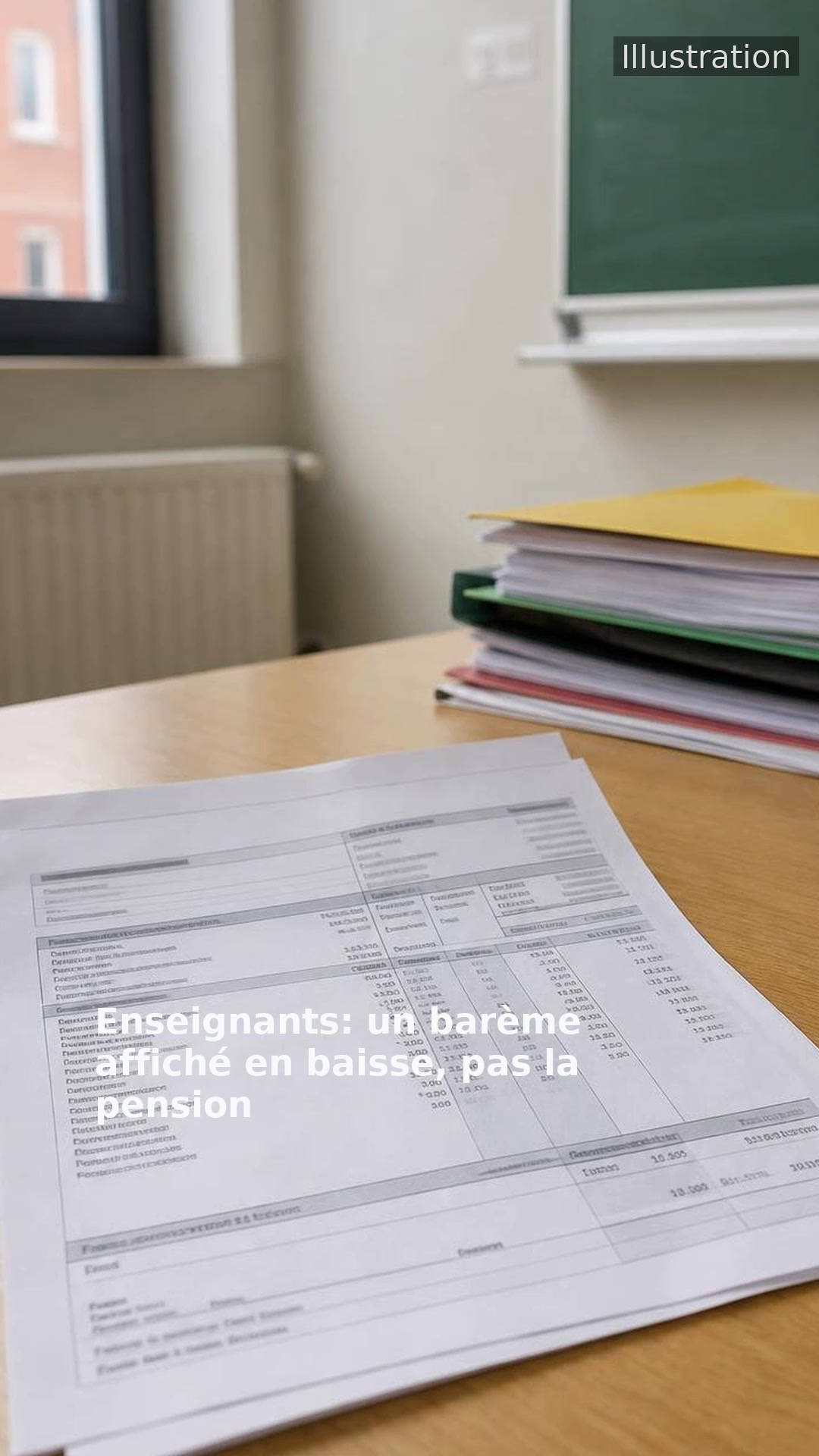 Enseignants: un barème affiché en baisse, pas la pension