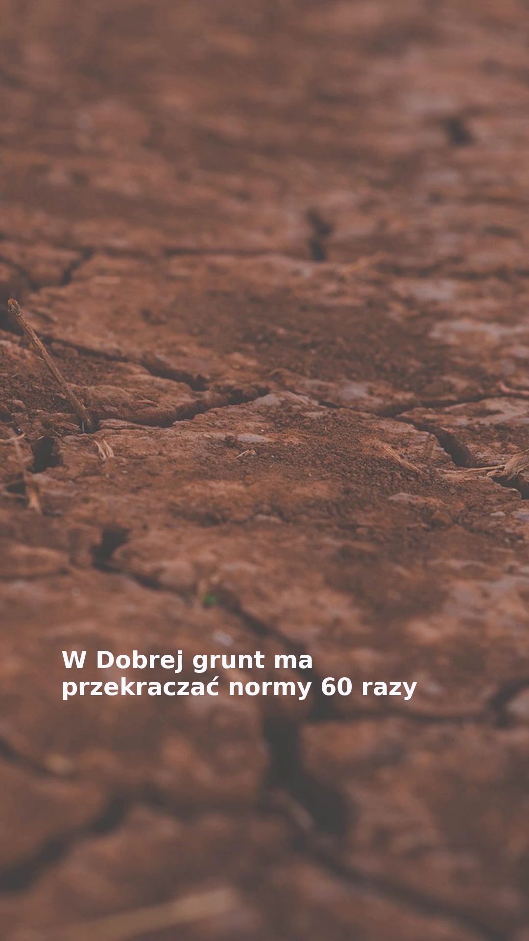 W Dobrej grunt ma przekraczać normy 60 razy