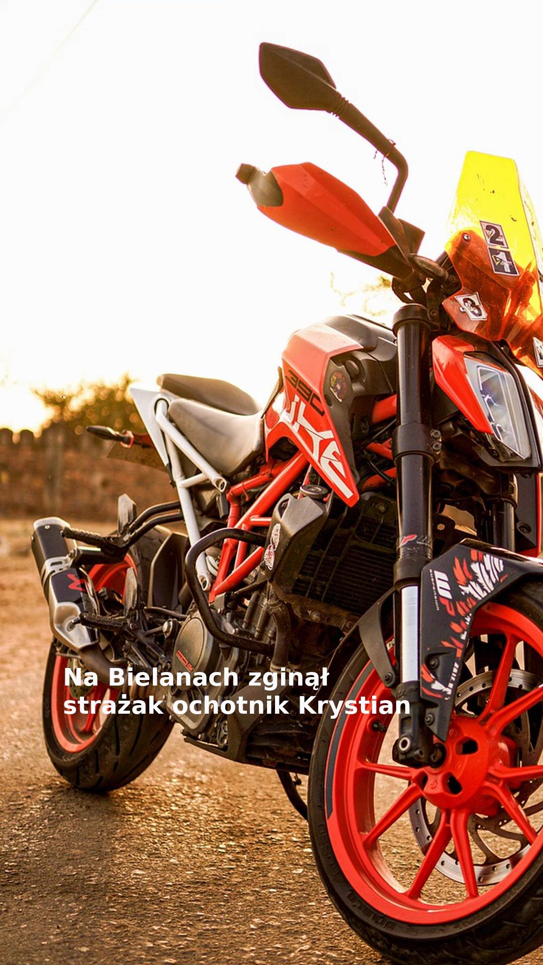 Na Bielanach zginął strażak ochotnik Krystian