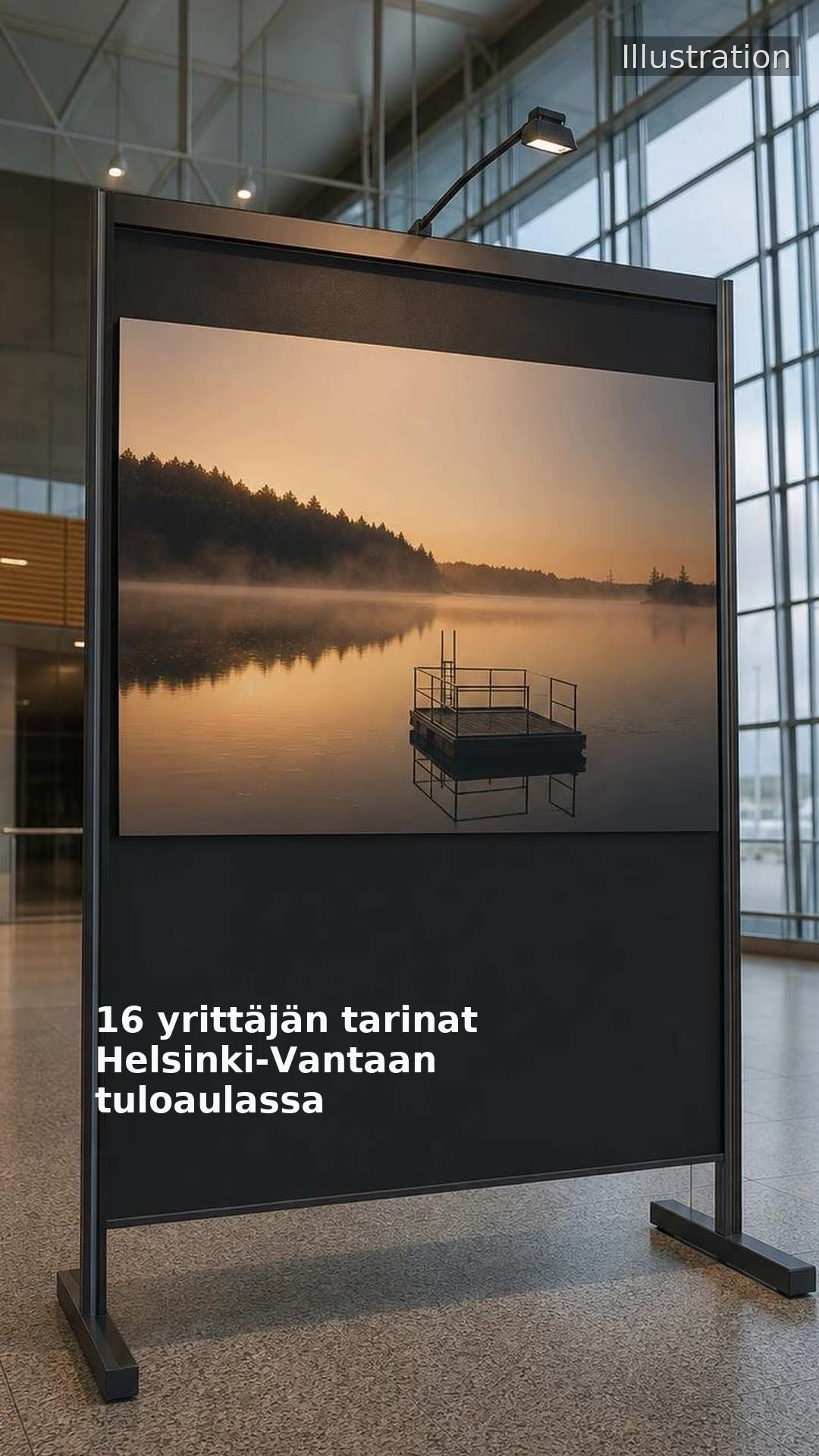 16 yrittäjän tarinat Helsinki-Vantaan tuloaulassa