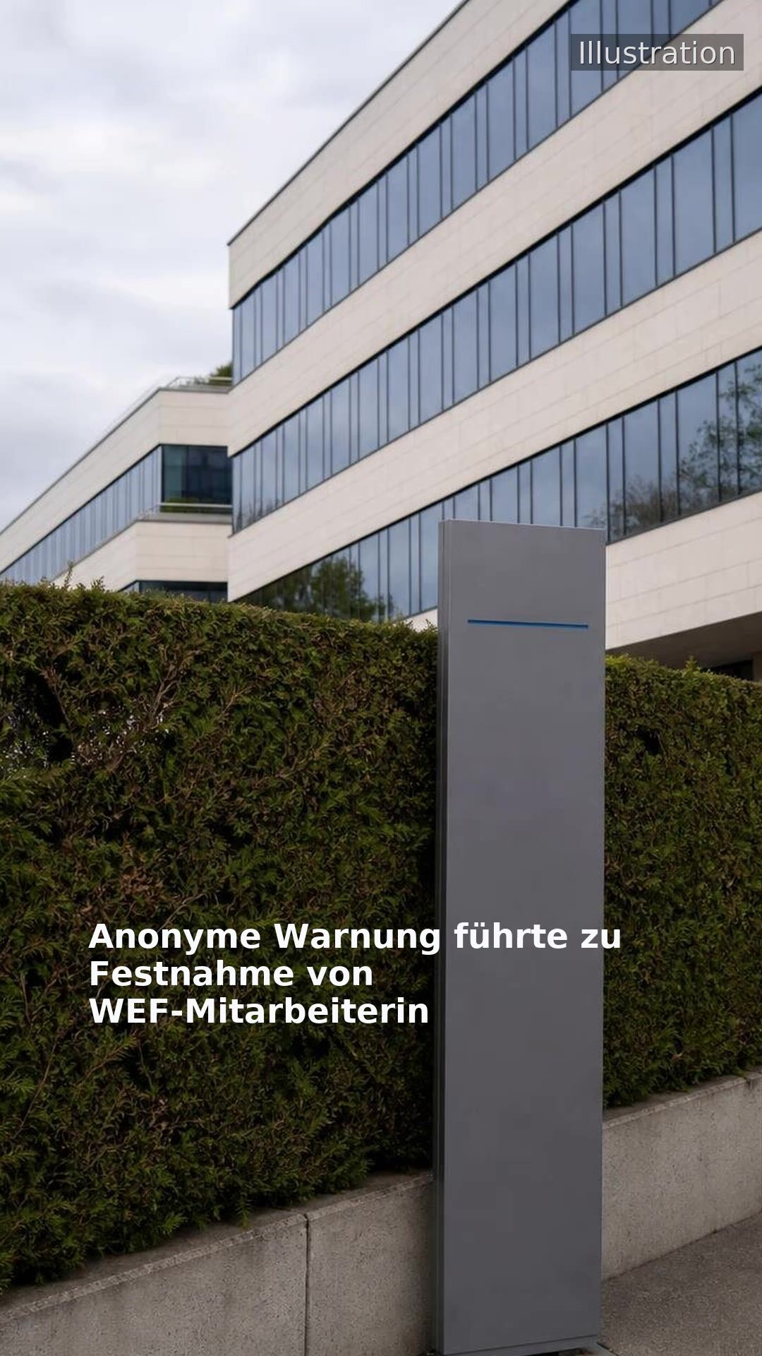 Anonyme Warnung führte zu Festnahme von WEF-Mitarbeiterin